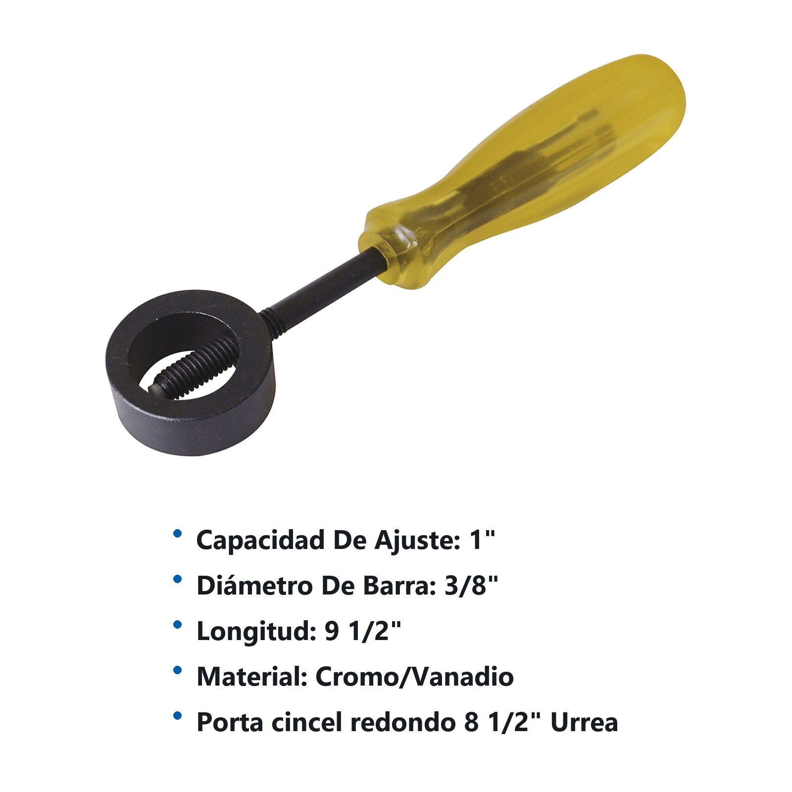 Porta cincel redondo con mango ergonómico de plástico 8-1/2" Urrea - Imagen 2