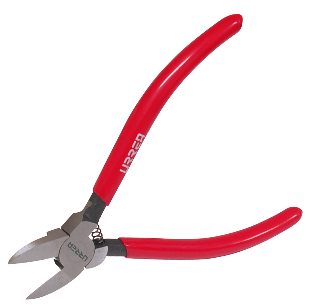 Pinza corte al ras para plástico y materiales no ferroso con mango rubber grip 5" Urrea