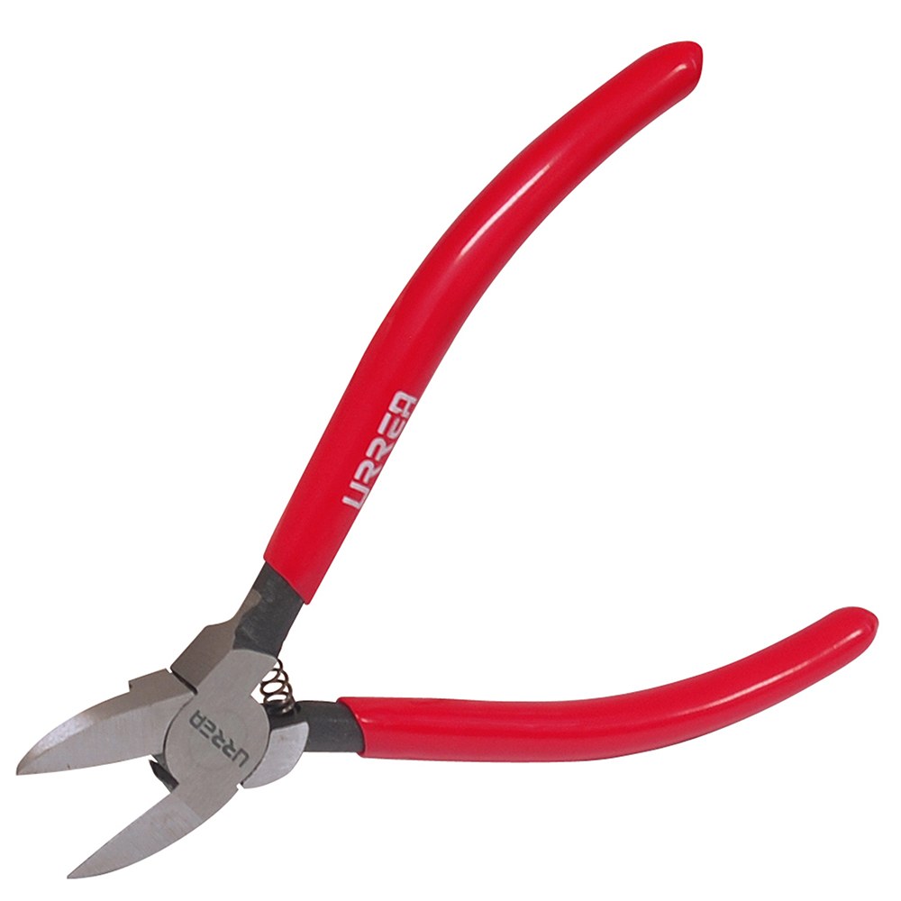 Pinza corte al ras para plástico y materiales no ferroso con mango rubber grip 6" Urrea
