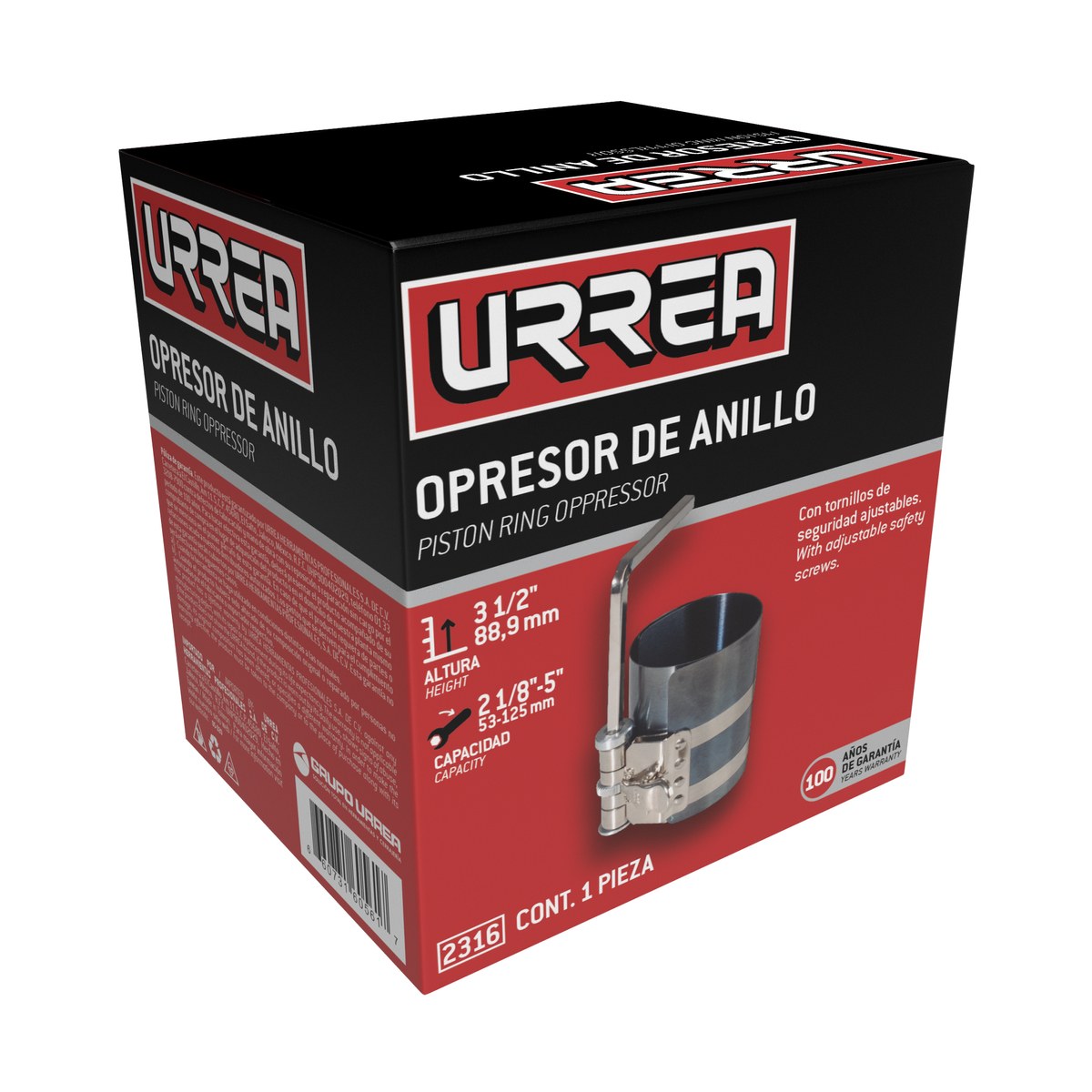 Opresor de anillos 2-1/8" a 5" Urrea - Imagen 2