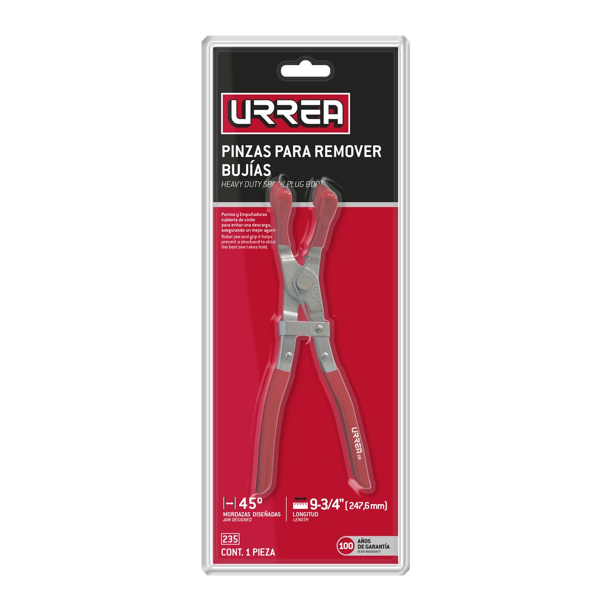Pinza para remover capuchones de bujías minimo de agarre 3/4" Urrea - Imagen 2