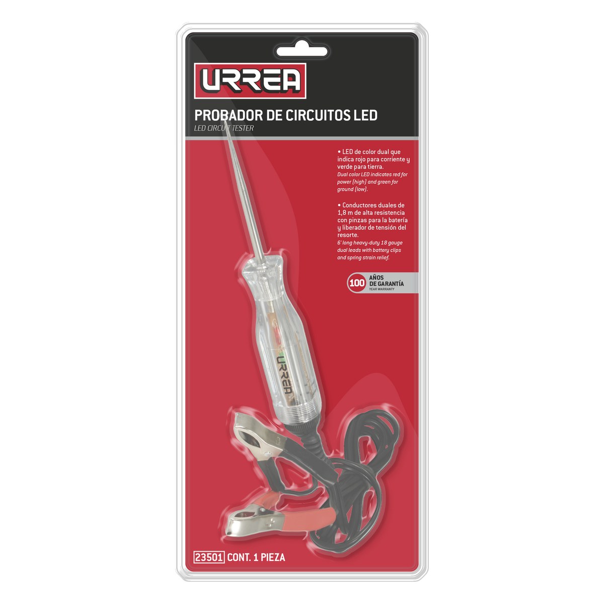 Probador circuitos lógicos con LED,  6, 12 y 24V Urrea - Imagen 2