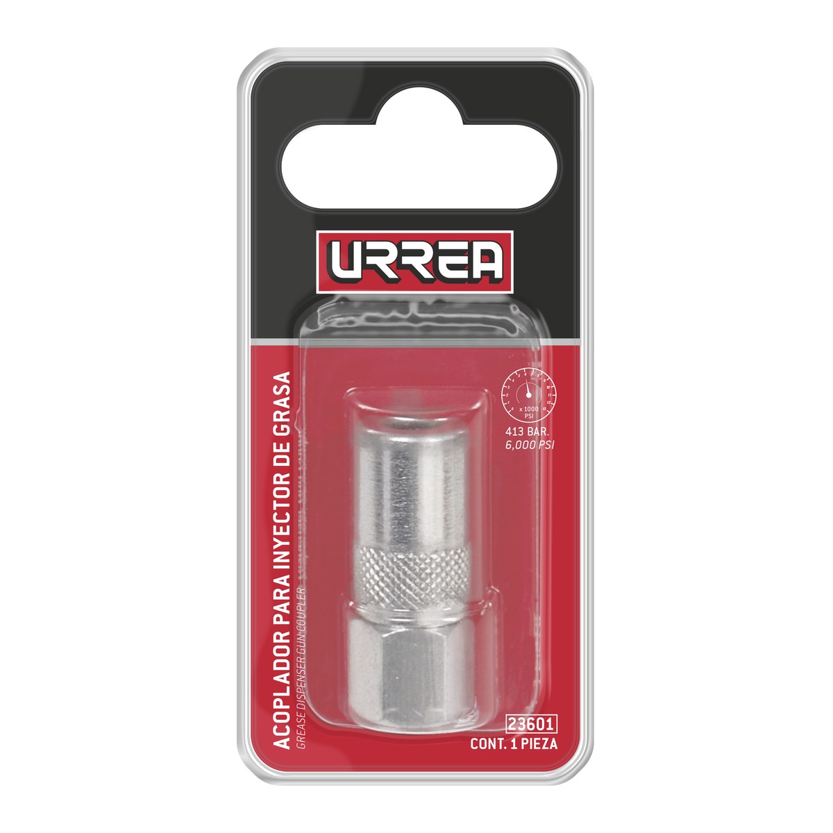 Acoplador para inyector de grasa 6,000 PSI Urrea - Imagen 2