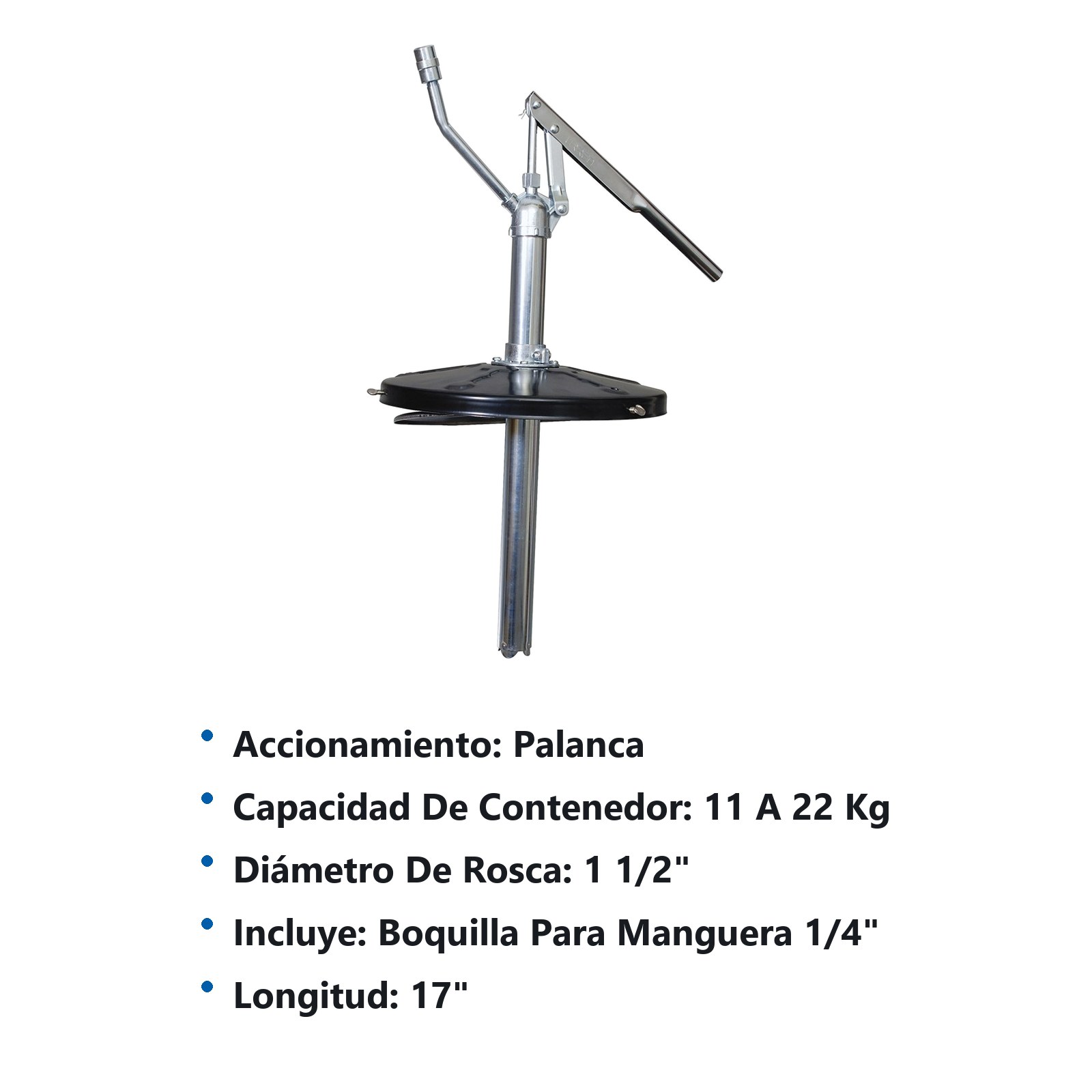 Bomba extractora de grasa para cubeta de 12" Urrea - Imagen 3