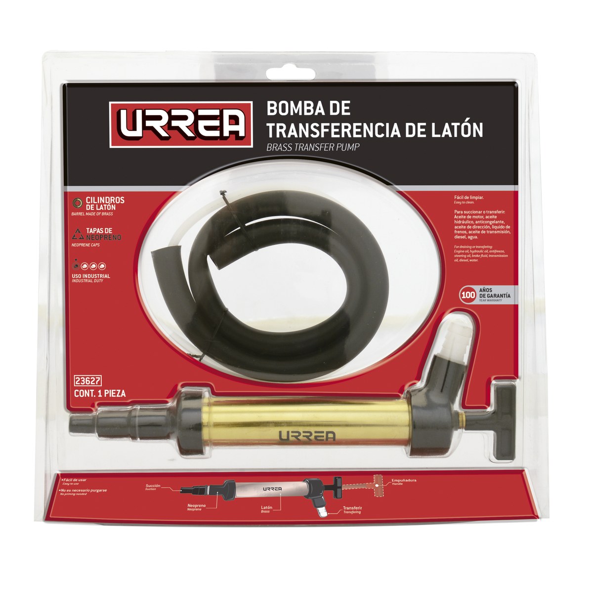 Bomba de transferencia, capacidad 100 ml Urrea - Imagen 2