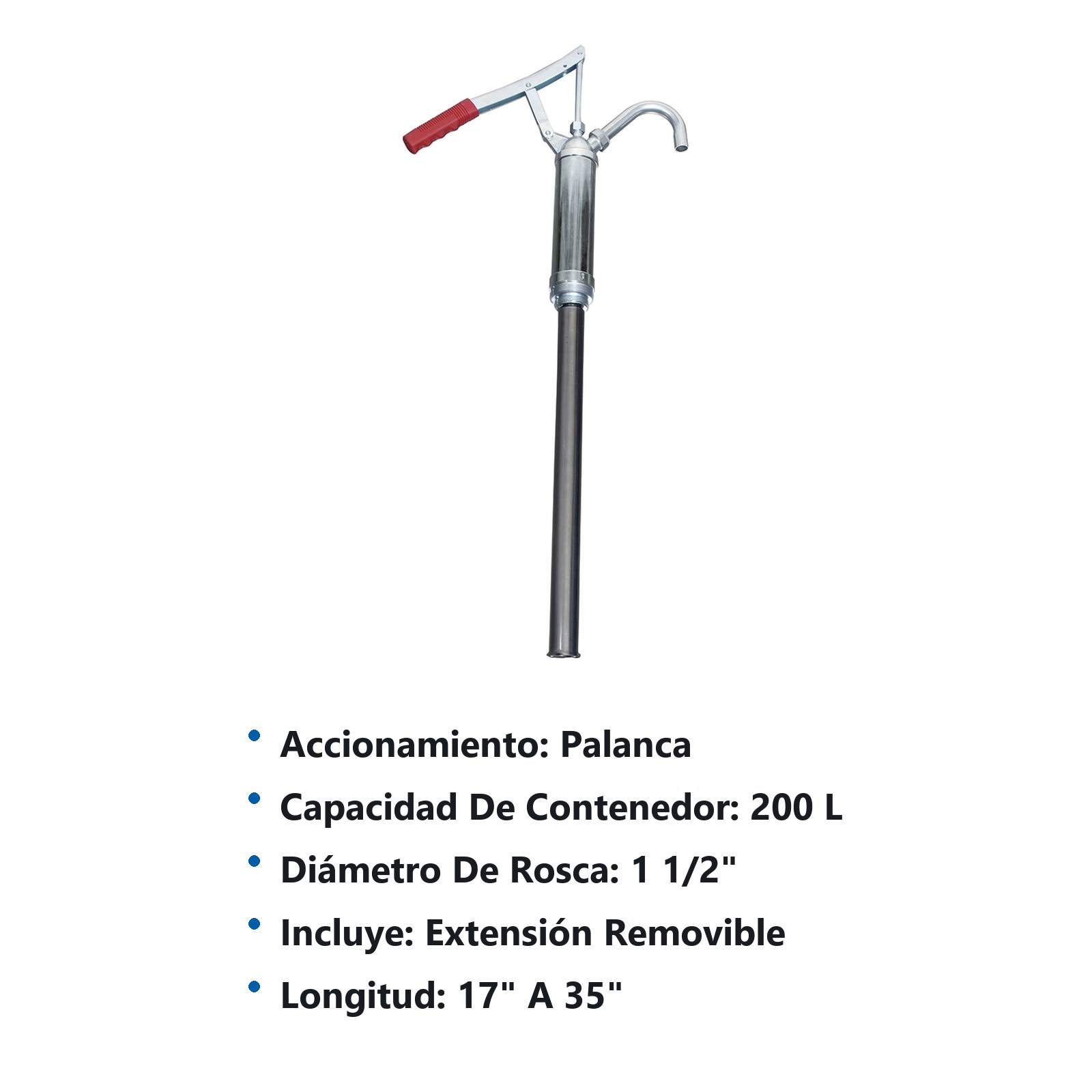 Bomba extractora de palanca para lubricantes, suministro 384 ml por ciclo Urrea - Imagen 3