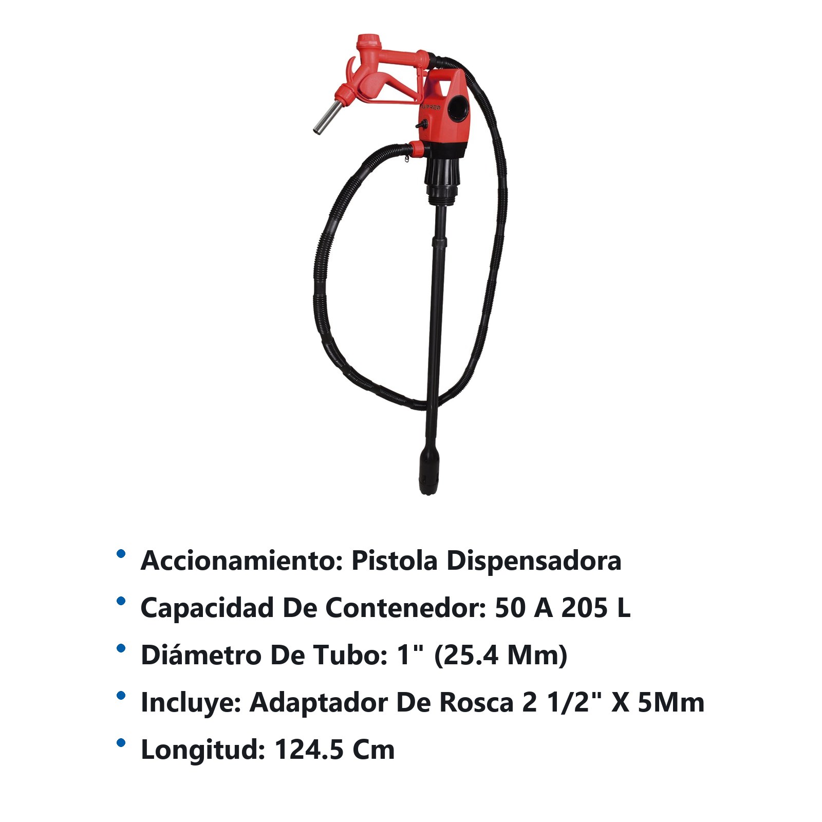Bomba extractora vertical para Diesel eléctrica, suministro 18.5 Lt por 1 minuto Urrea - Imagen 2