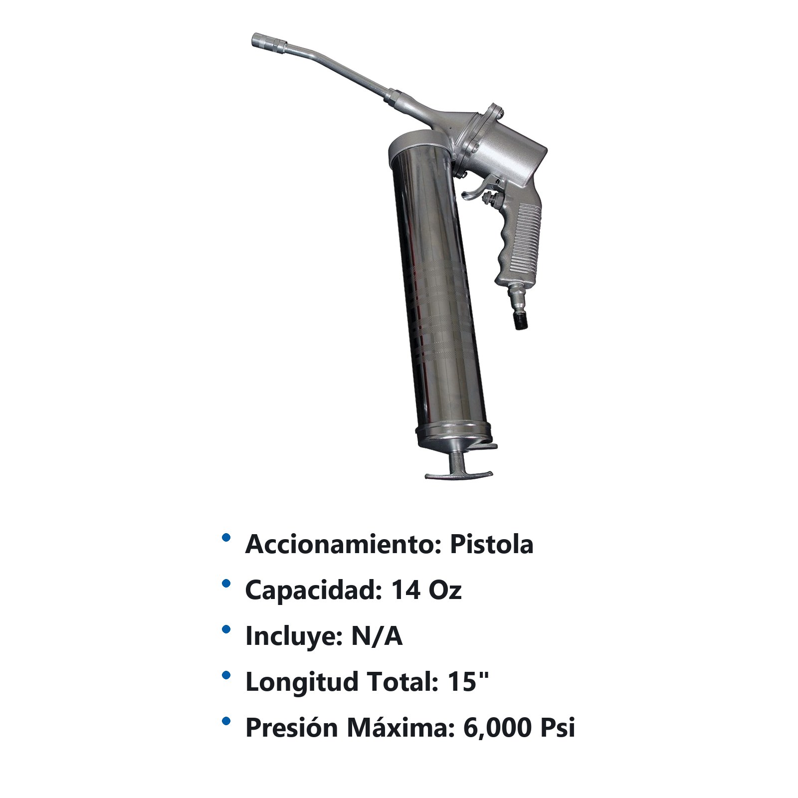 Inyector de grasa neumático de 400g, 2,400 - 6,000PSI Urrea - Imagen 3