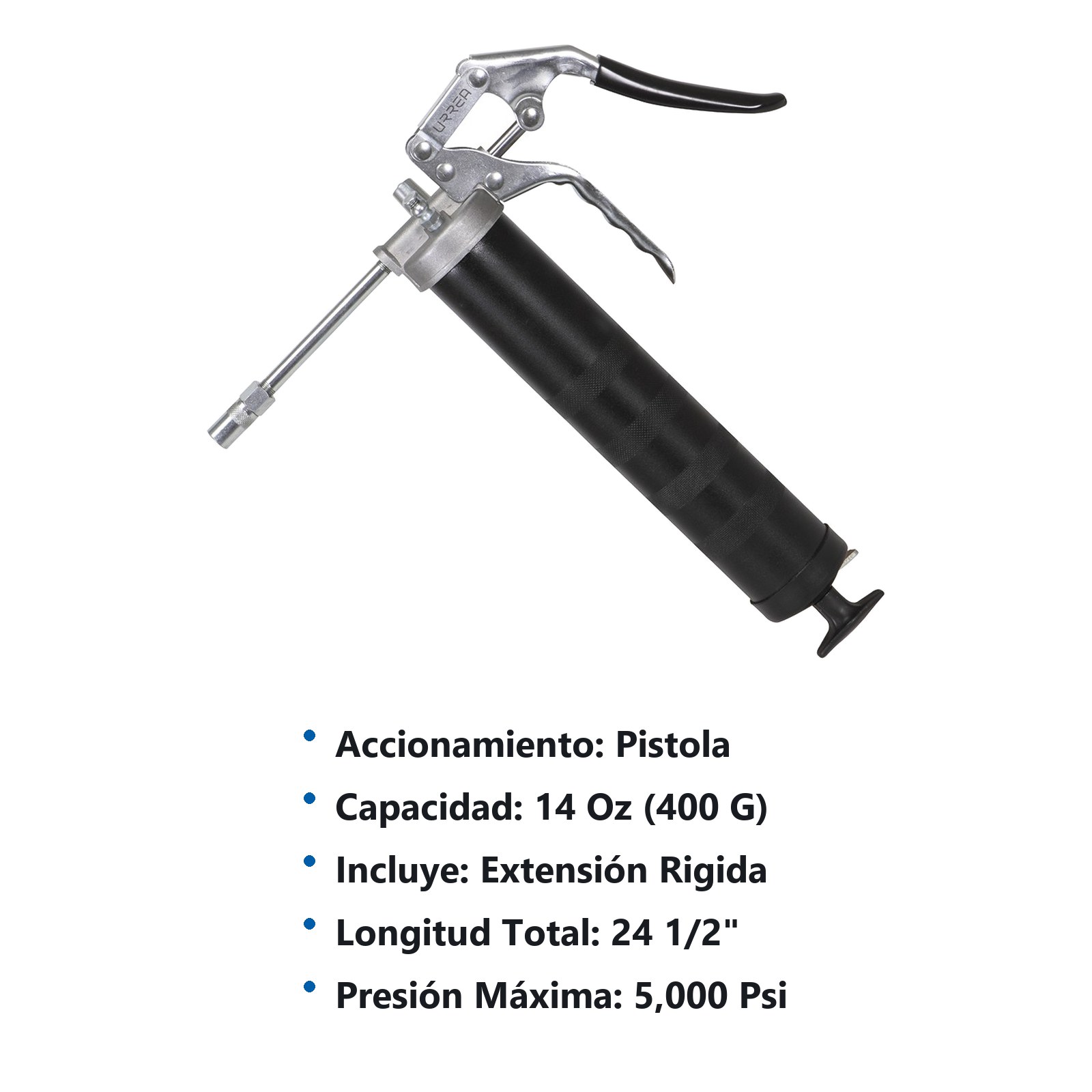 Inyector de grasa a una mano de 397 g, 5000 PSI Urrea - Imagen 3