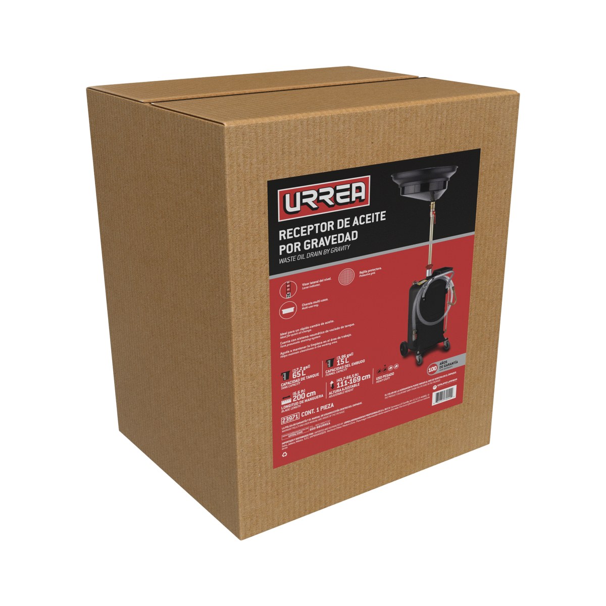 Receptor de aceite por gravedad 65 Lt Urrea - Imagen 2