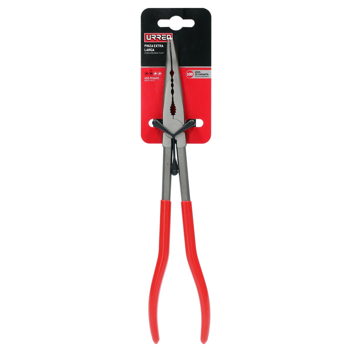 Pinza para electricista con mango rubber grip de 9-5/8" extra larga curva a 45° Urrea - Imagen 2