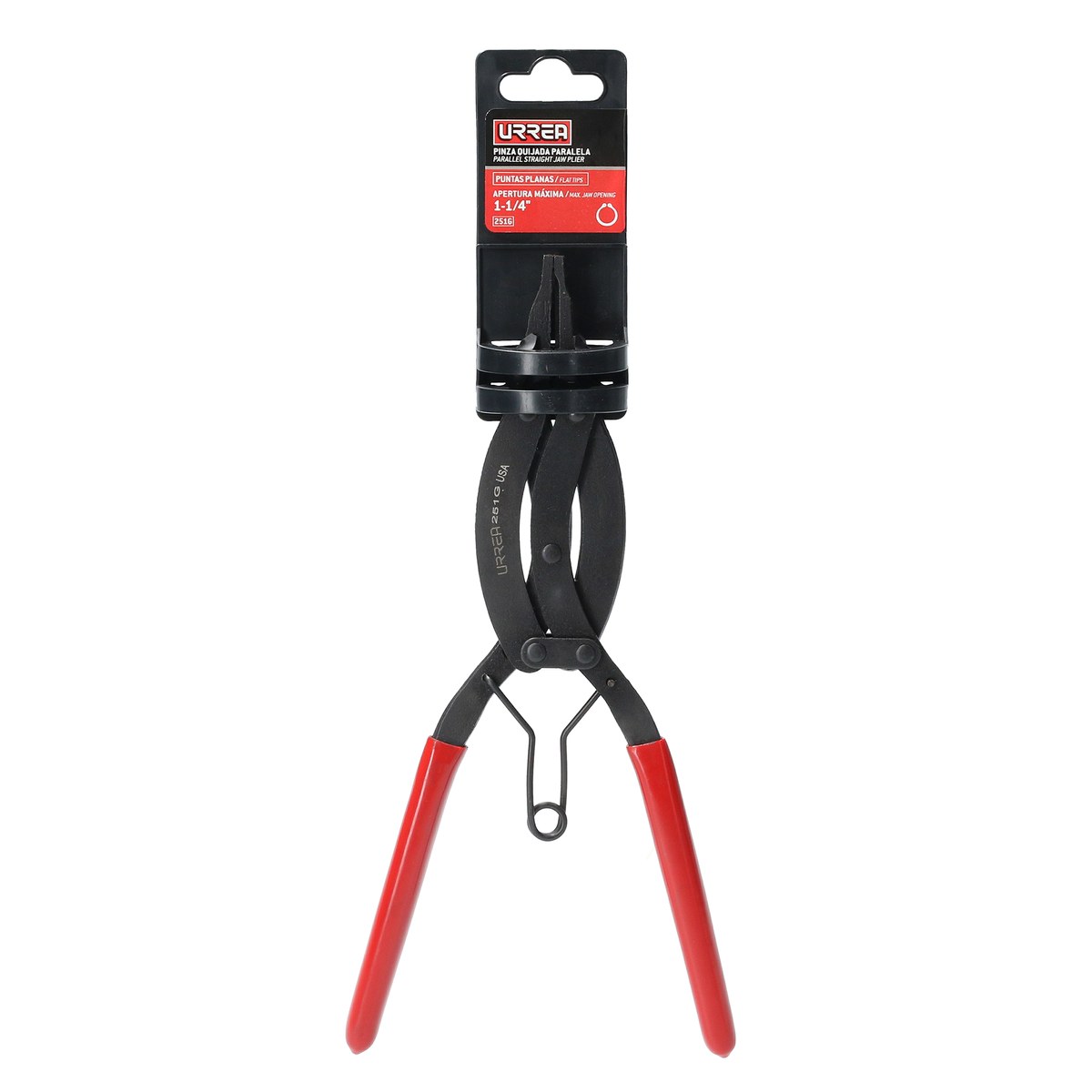 Pinza para anillos de retención con mango rubber grip quijadas paralelas 10" Urrea - Imagen 3