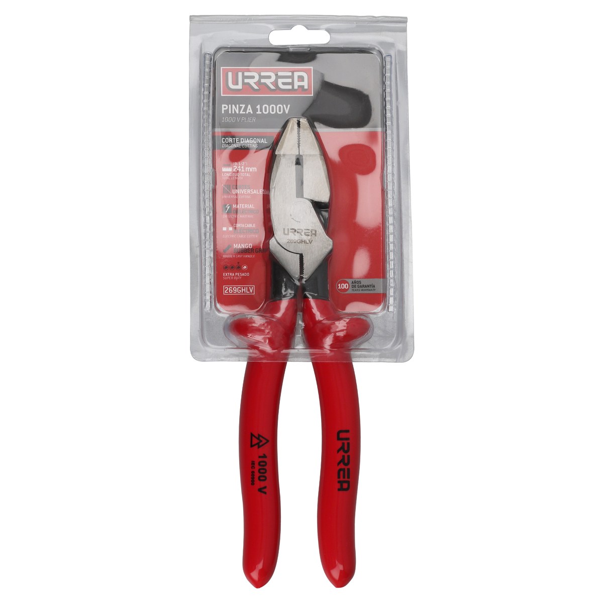 Pinza de 1000 V de 9-1/2" universal Urrea - Imagen 2