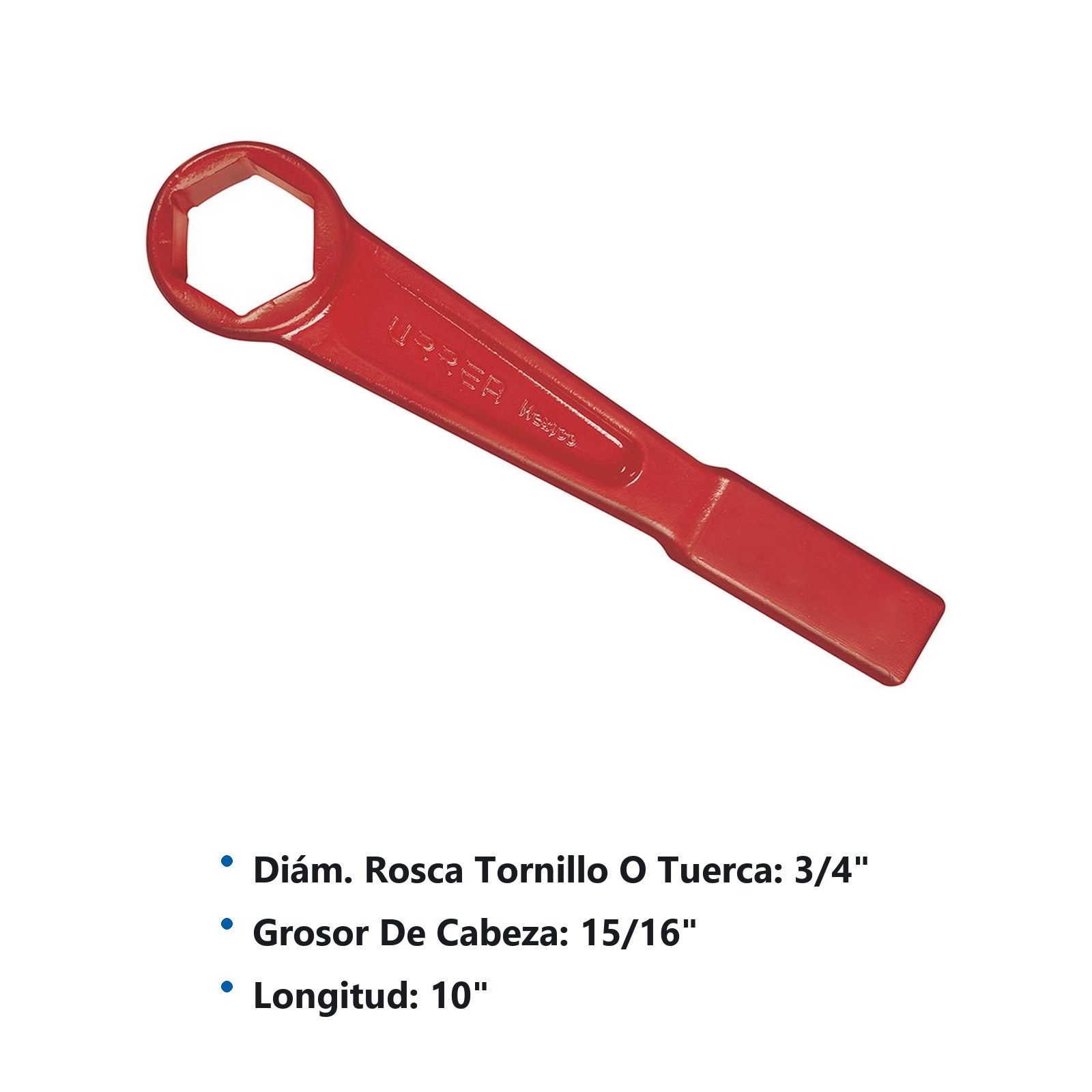 Llave de golpe con pared delgada en pulgadas, 6 puntas, 1-1/4" Urrea - Imagen 2
