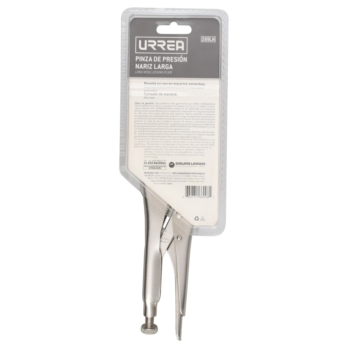 Pinza de presión de 10" nariz larga Urrea - Imagen 3