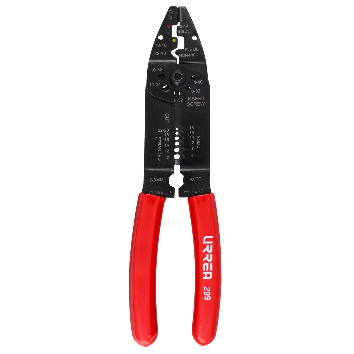 Pinza pelacable con mango air cushion 10-22 AWG de 8-3/4" poncha terminales Urrea - Imagen 4
