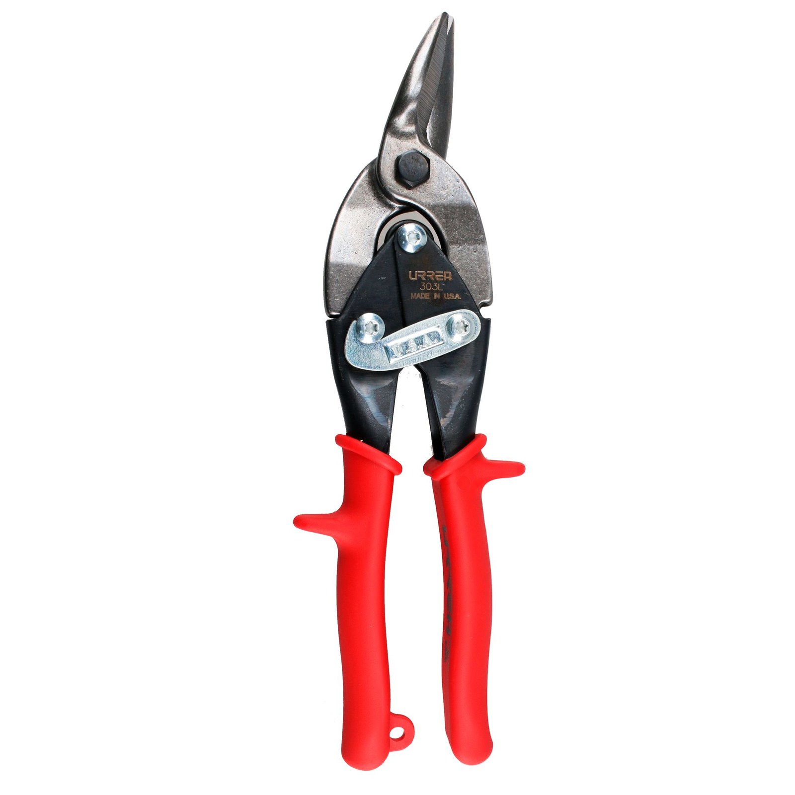 Tijera para hojalatero tipo aviación izquierda con mango rubber grip, 10" Urrea - Imagen 4