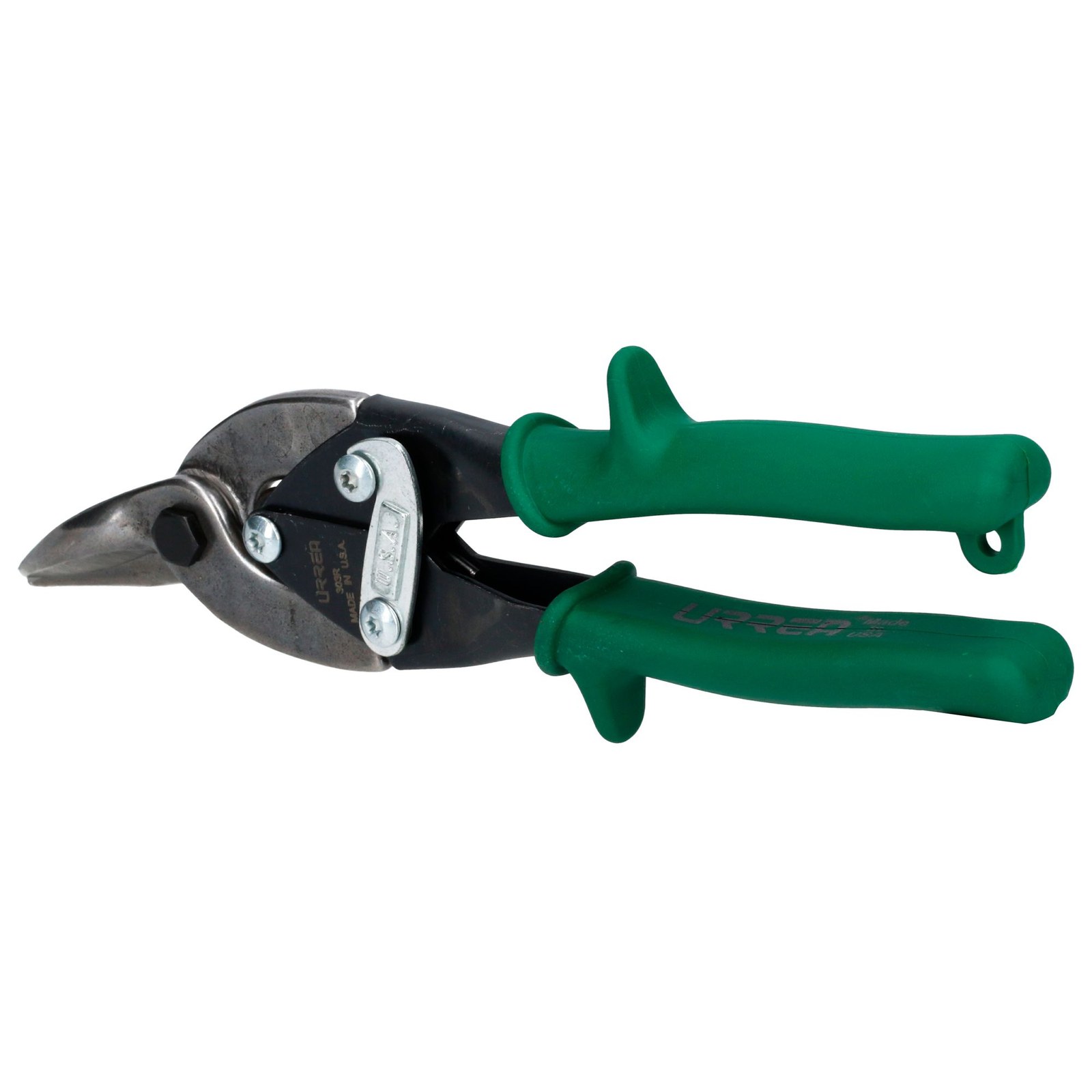 Tijera para hojalatero tipo aviación derecha con mango rubber grip, 10" Urrea - Imagen 2