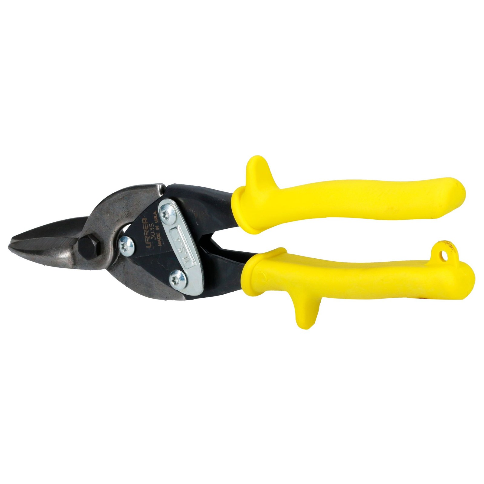 Tijera para hojalatero tipo aviación recta con mango rubber grip, 10" Urrea - Imagen 3