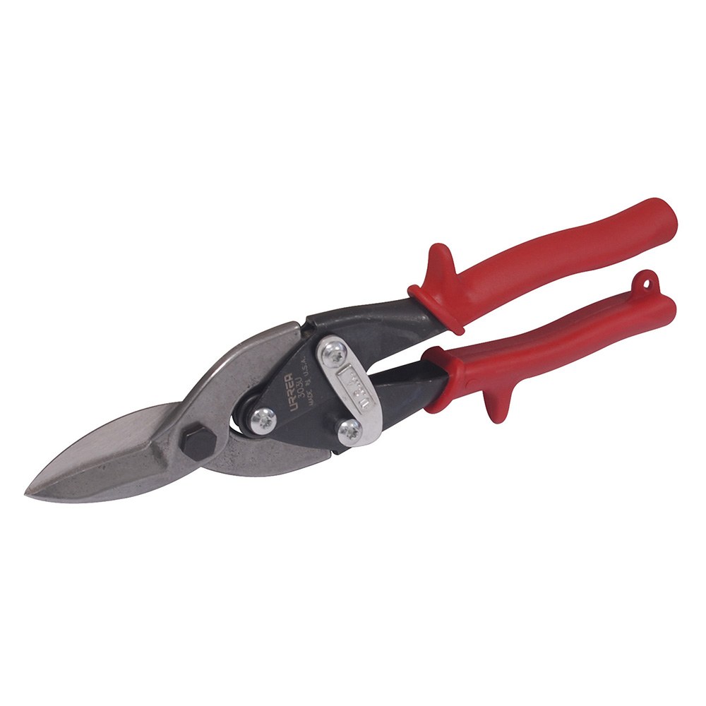 Tijera para hojalatero múltiples usos tipo aviación universal con mango rubber grip, 10" Urrea