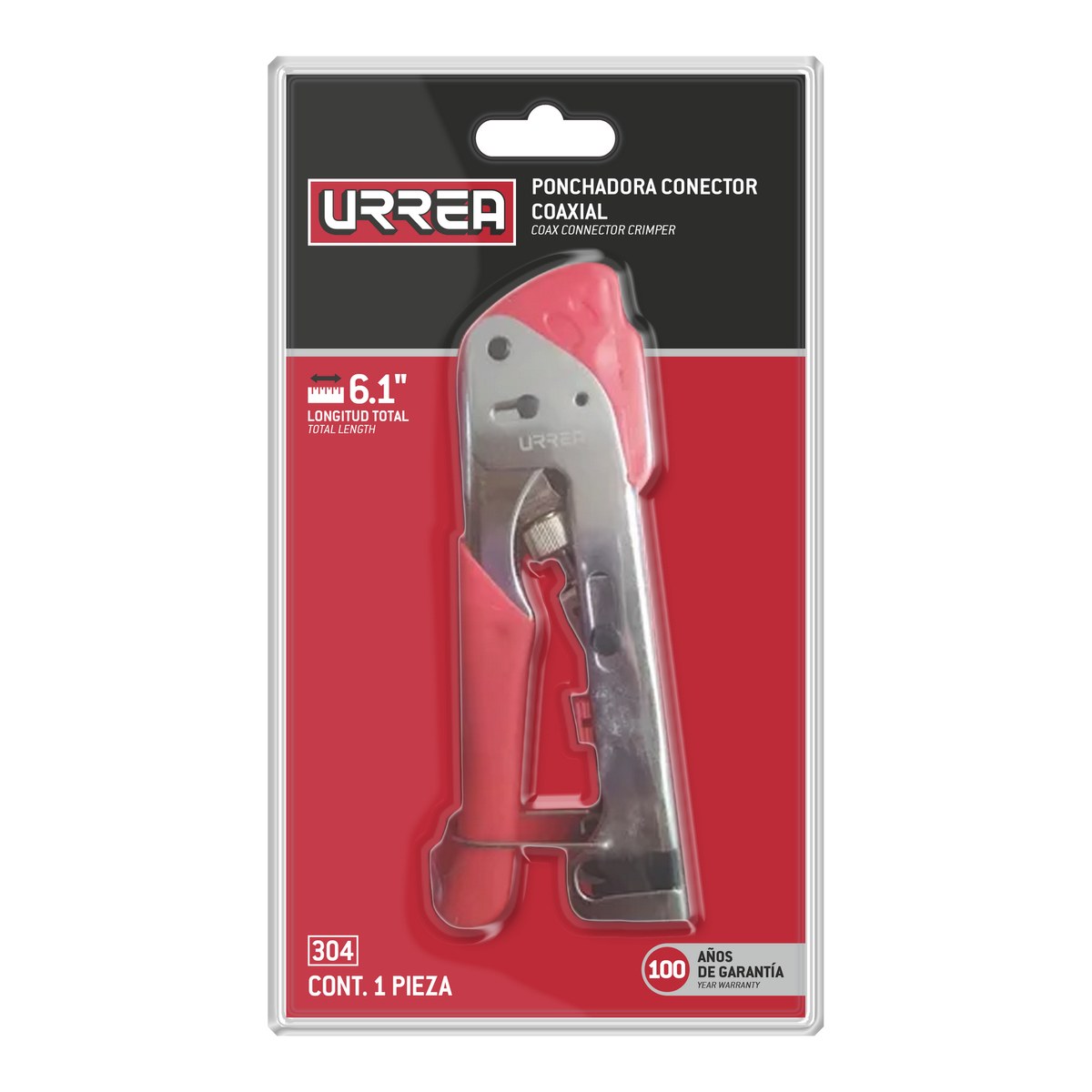 Ponchadora conector para cable coaxial 6.1" Urrea - Imagen 2
