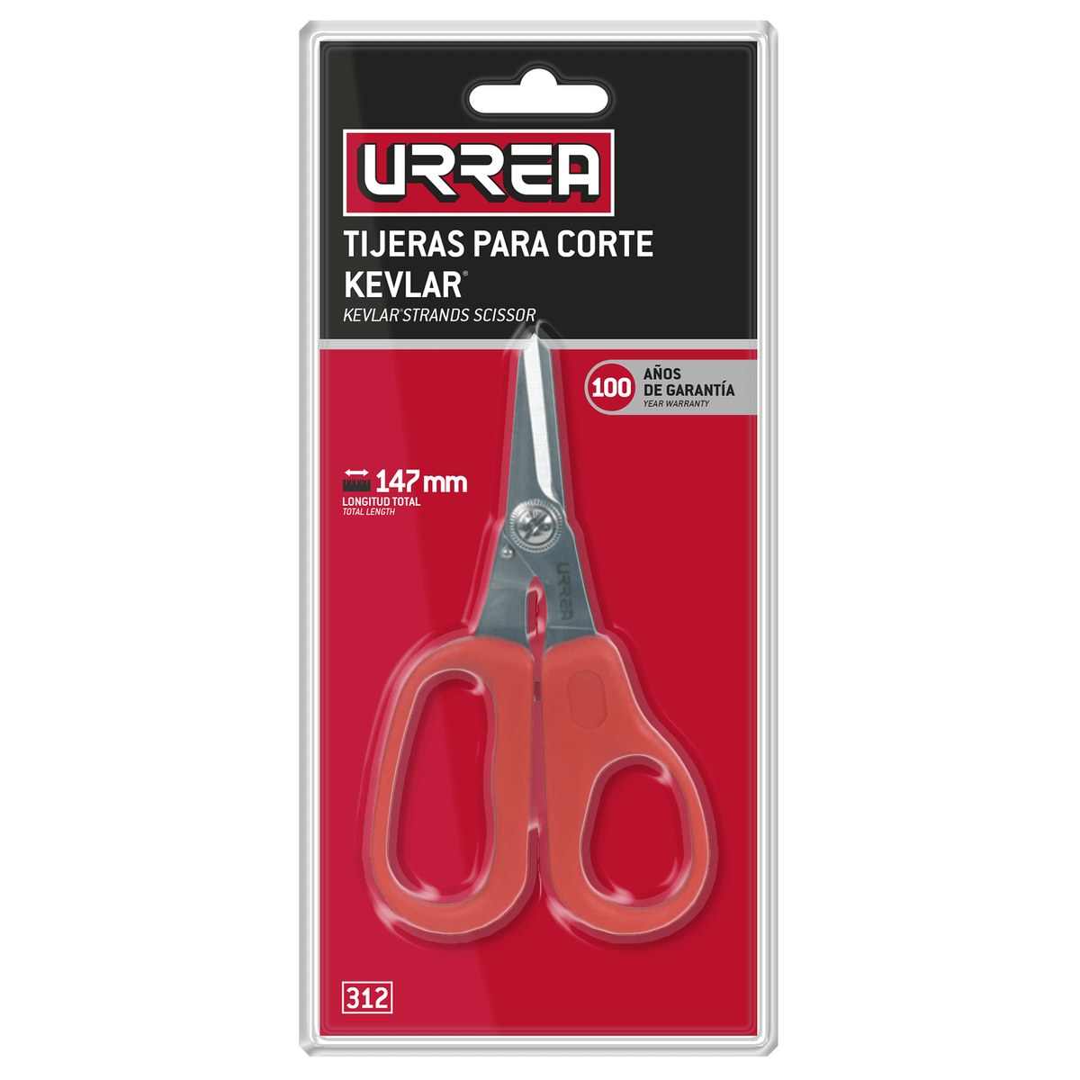 Tijeras para corte de Kevlar 5.8" Urrea - Imagen 2