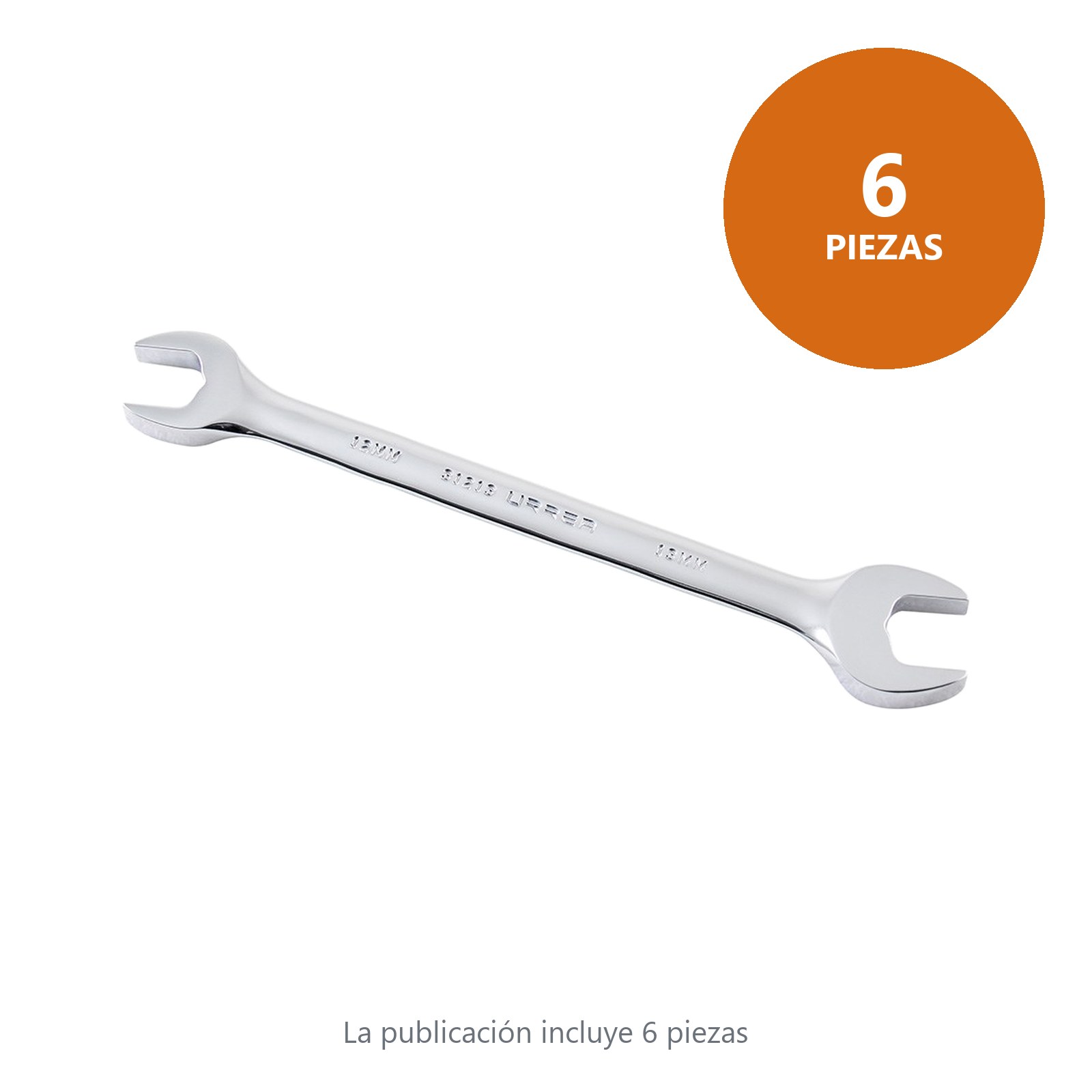 Llave española pulido espejo métrica, 12 x 13 mm Urrea - Imagen 2