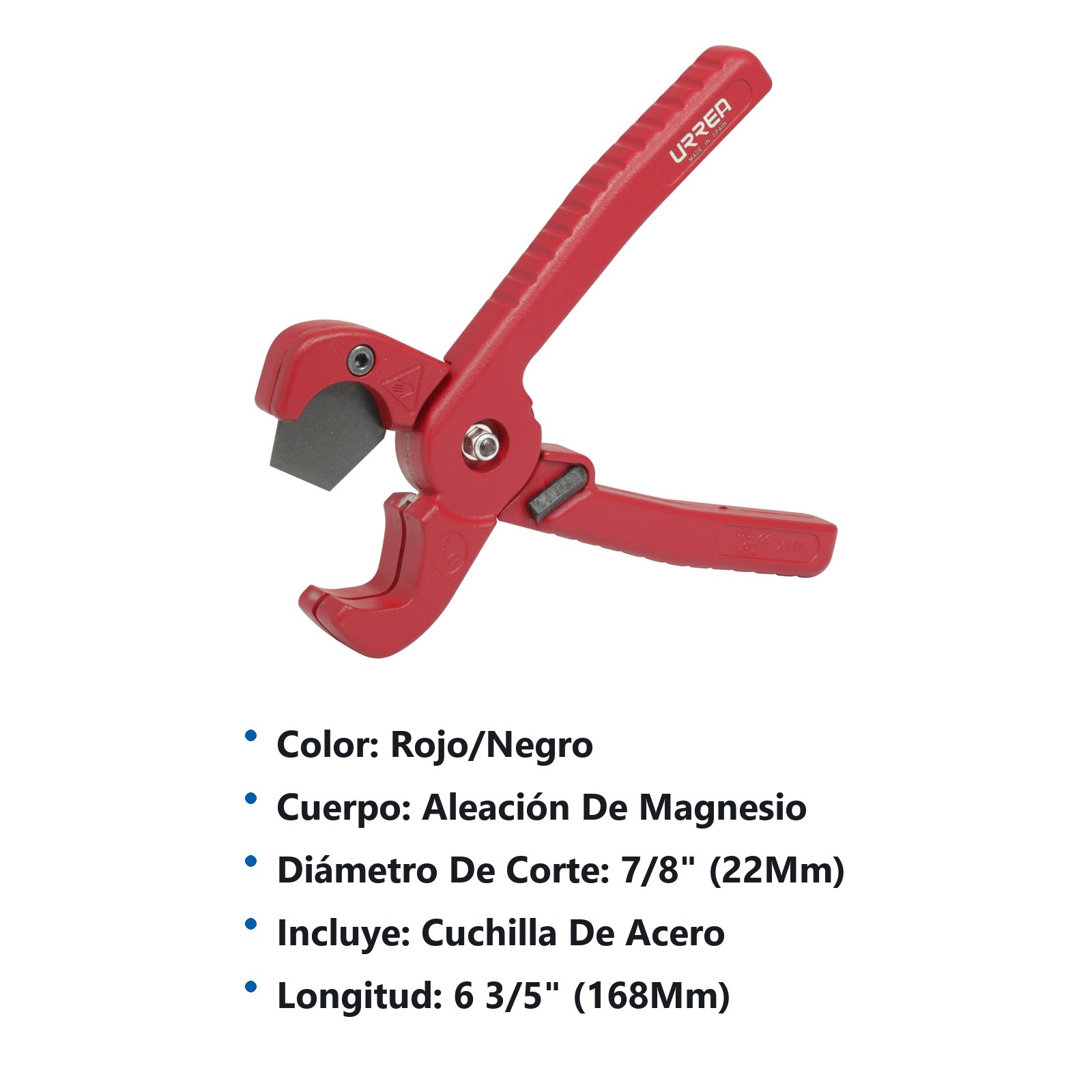 Tijeras para tubos plásticos de 7/8" Urrea - Imagen 2