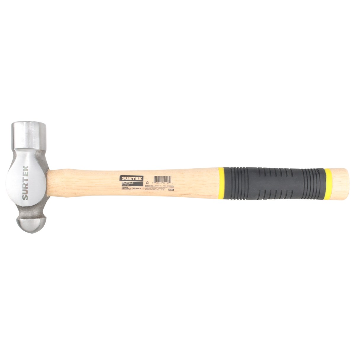 Martillo pulido de bola con mango de madera con grip de 16", 32 oz Surtek - Imagen 3