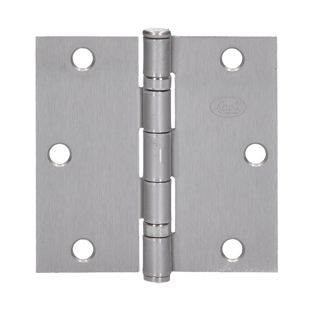 Bisagra cuadrada arquitectónica con balero de acero níquel satinado 4" x 4" Lock