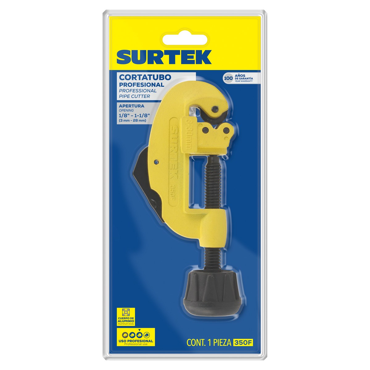 Cortatubos cuerpo de zamac de 1/8" a 1-1/8" Surtek - Imagen 2