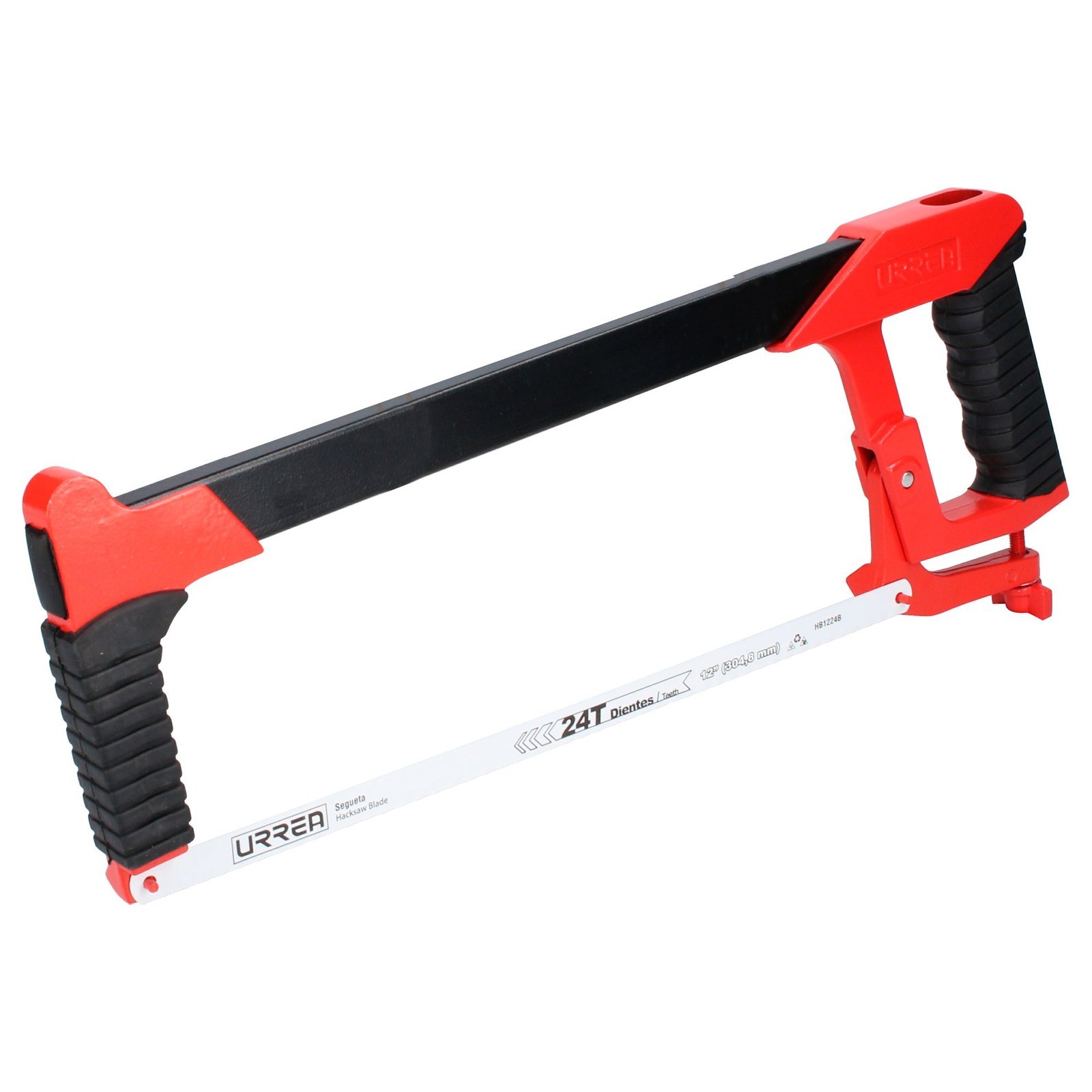 Arco de segueta de alta tensión fijo con mango bimaterial 12", 16" Urrea - Imagen 2