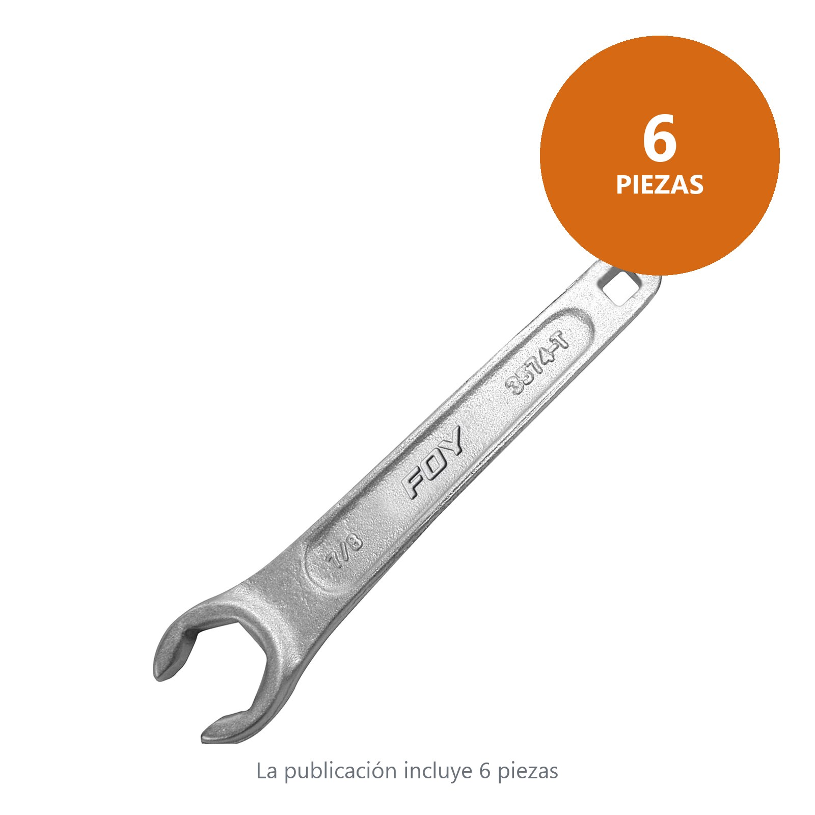 Llave para tanque de gas cromada 7/8" Foy - Imagen 2