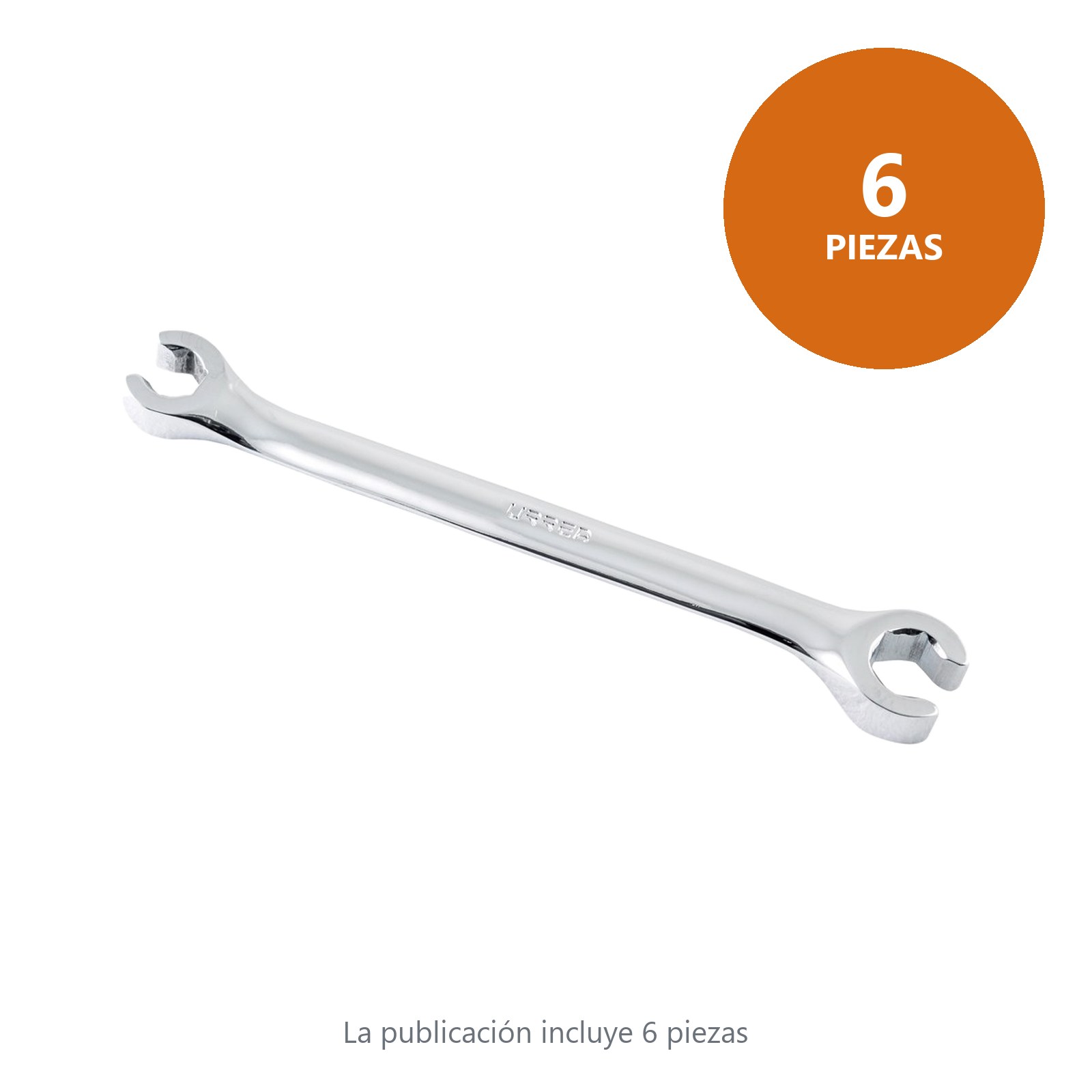 Llave abocinada pulido espejo métrica, 6 puntas, 15 mm x 17 mm Urrea - Imagen 2