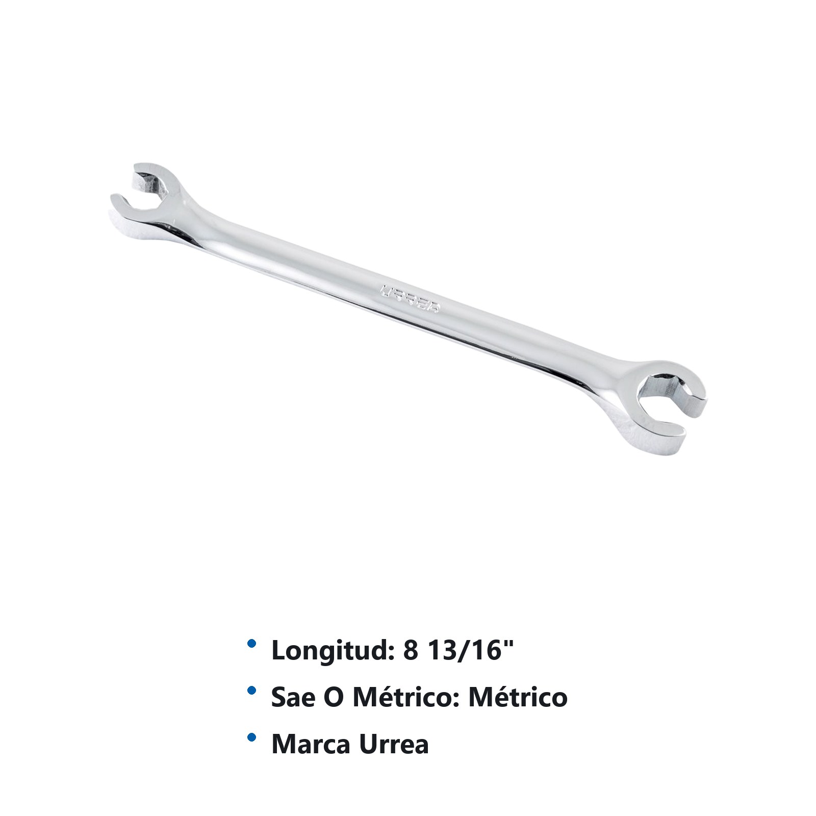 Llave abocinada pulido espejo métrica, 6 puntas, 15 mm x 17 mm Urrea - Imagen 3