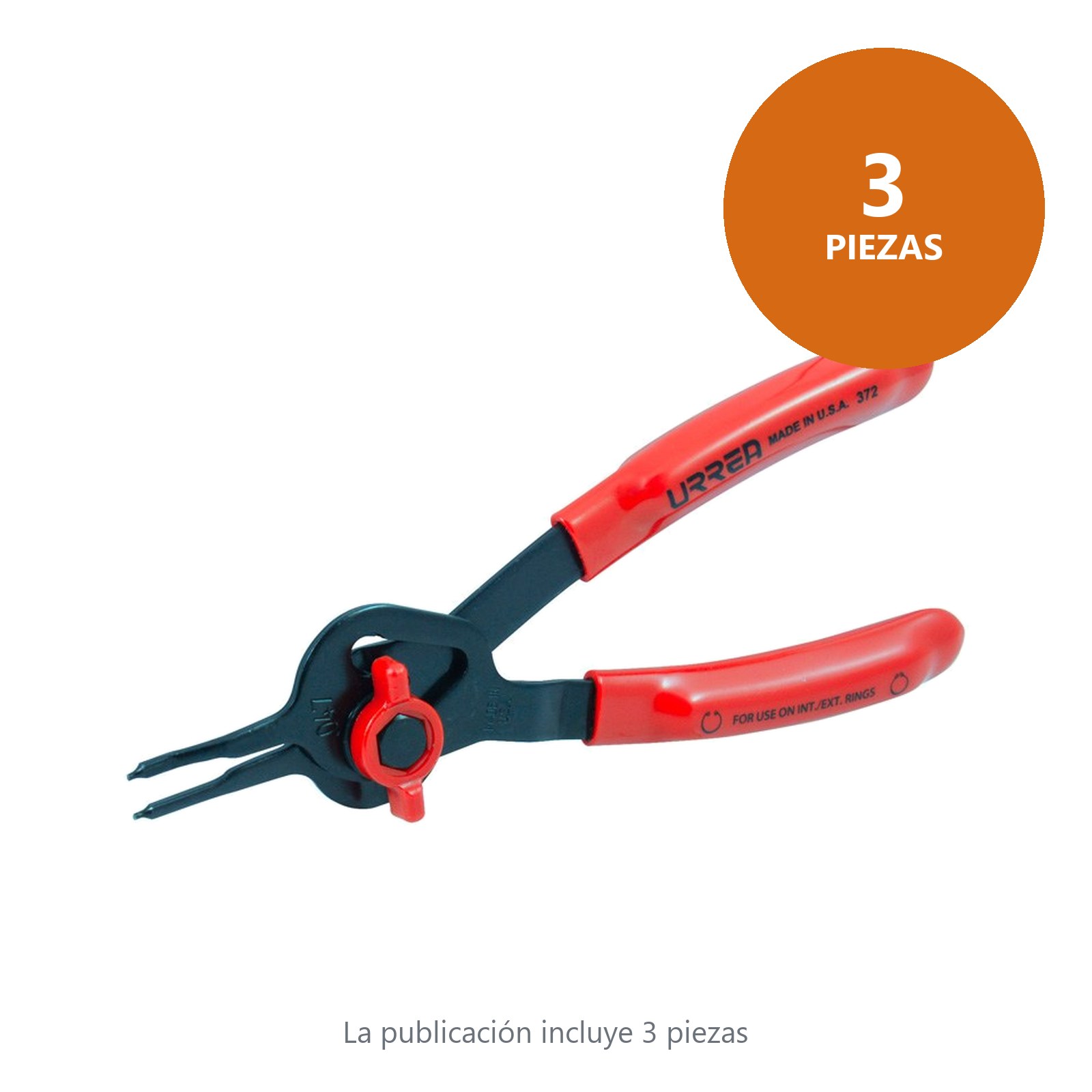 Pinza para anillos de retención convertibles con mariposa .047 ángulo de 0° Urrea - Imagen 4