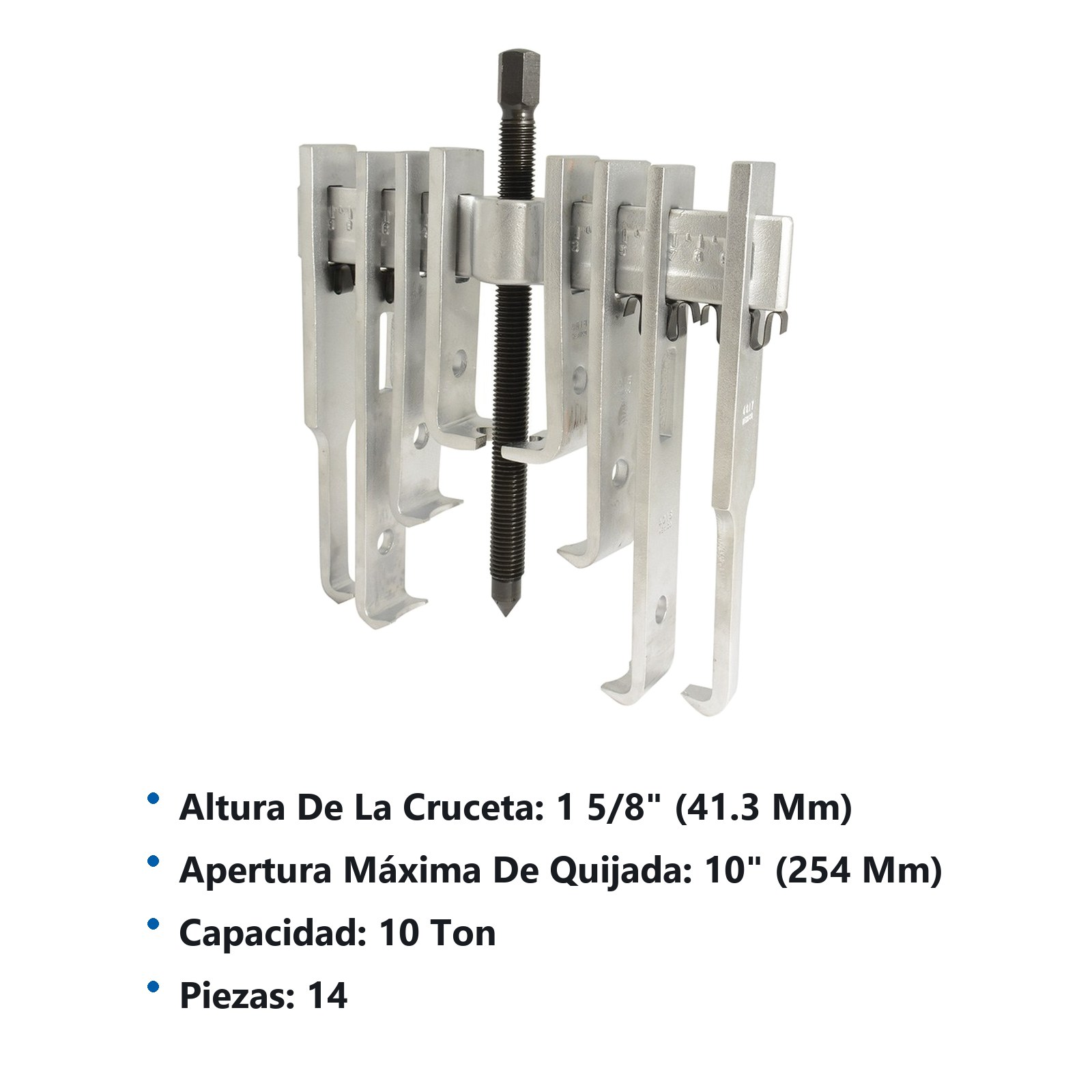 Extractor quijada recta tipo "A" 10 ton, 14 piezas Urrea - Imagen 2
