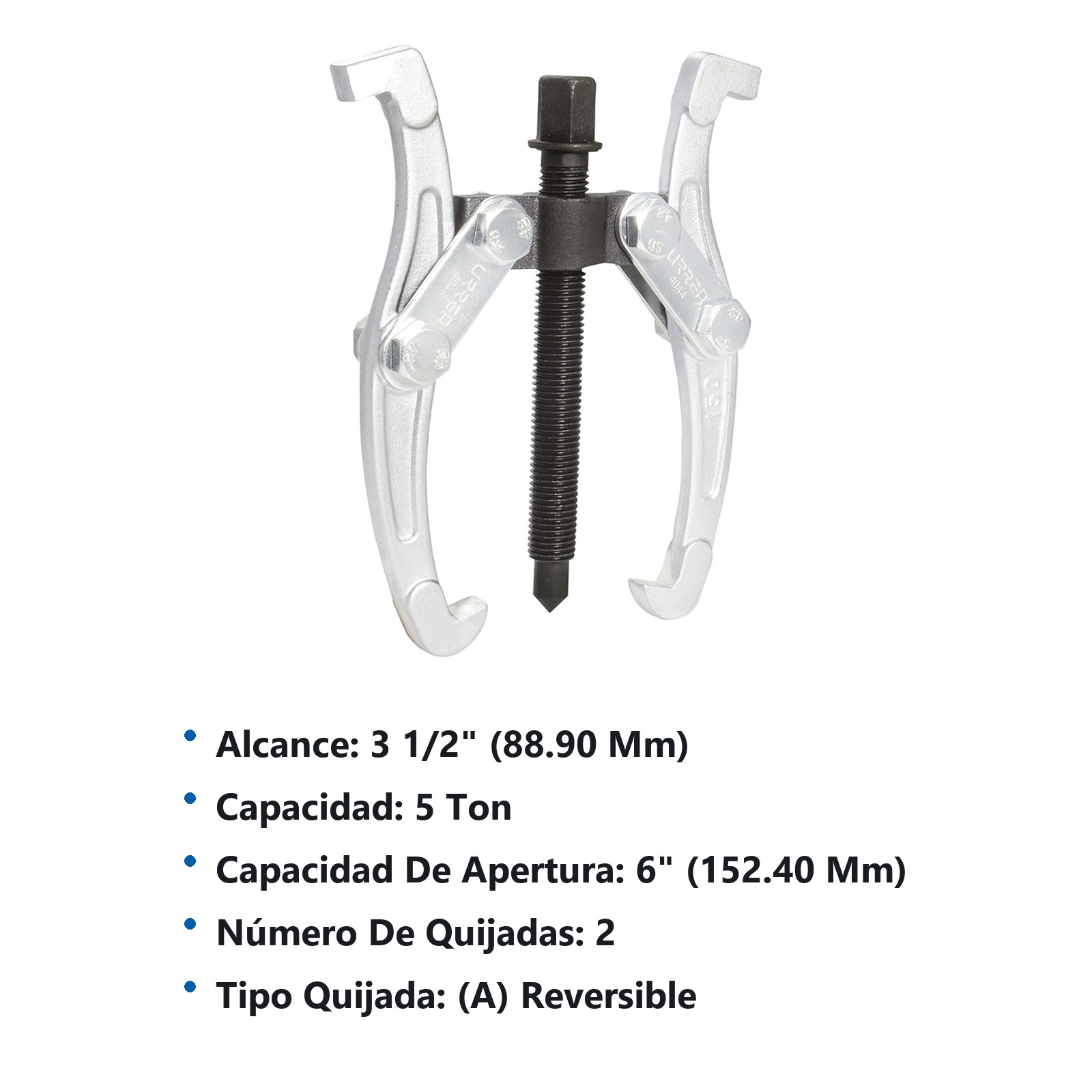 Extractor reversible 2 quijadas tipo "A" 5 ton Urrea - Imagen 2
