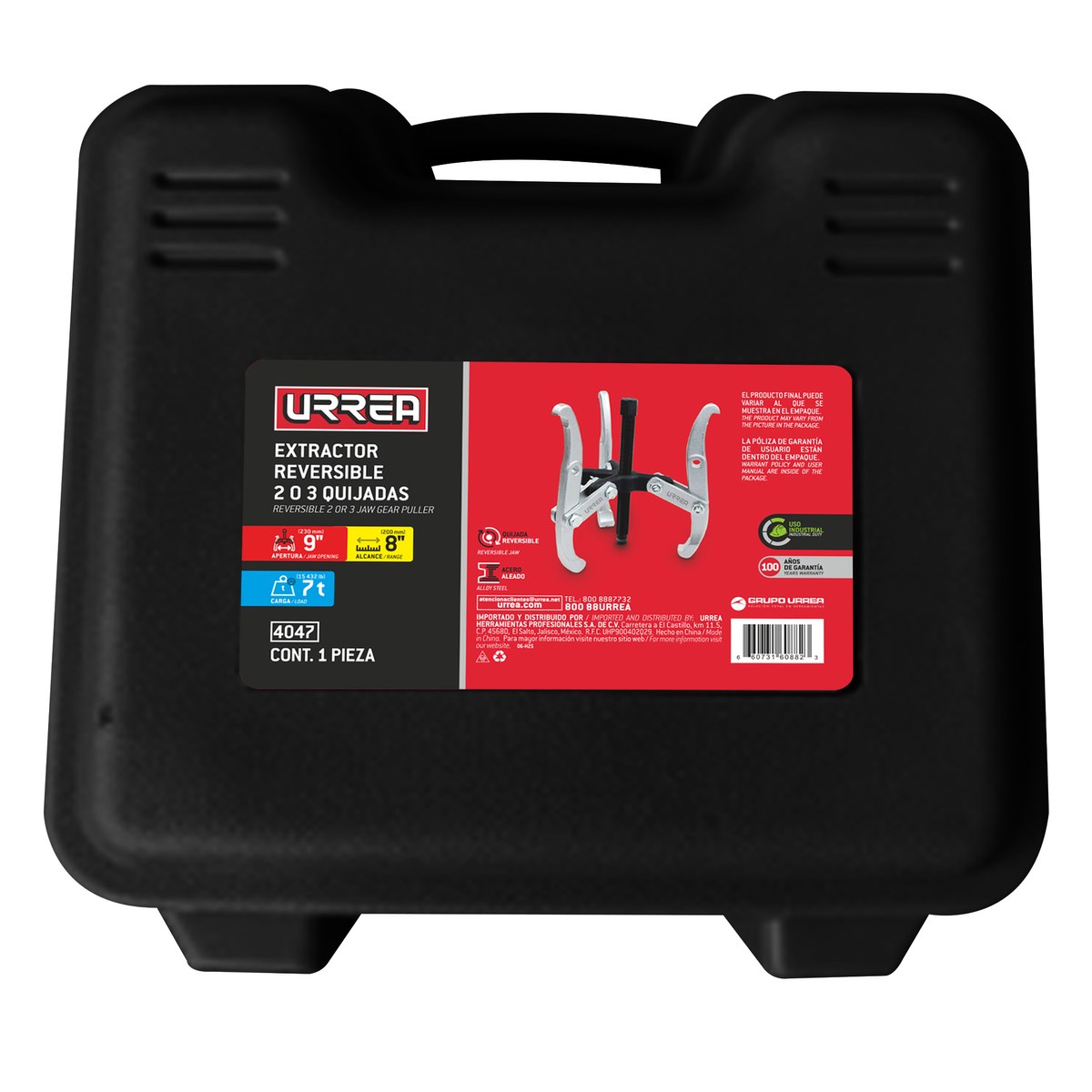 Extractor reversible 2 o 3 quijadas tipo "C" 7 ton, 2 posiciones Urrea - Imagen 2