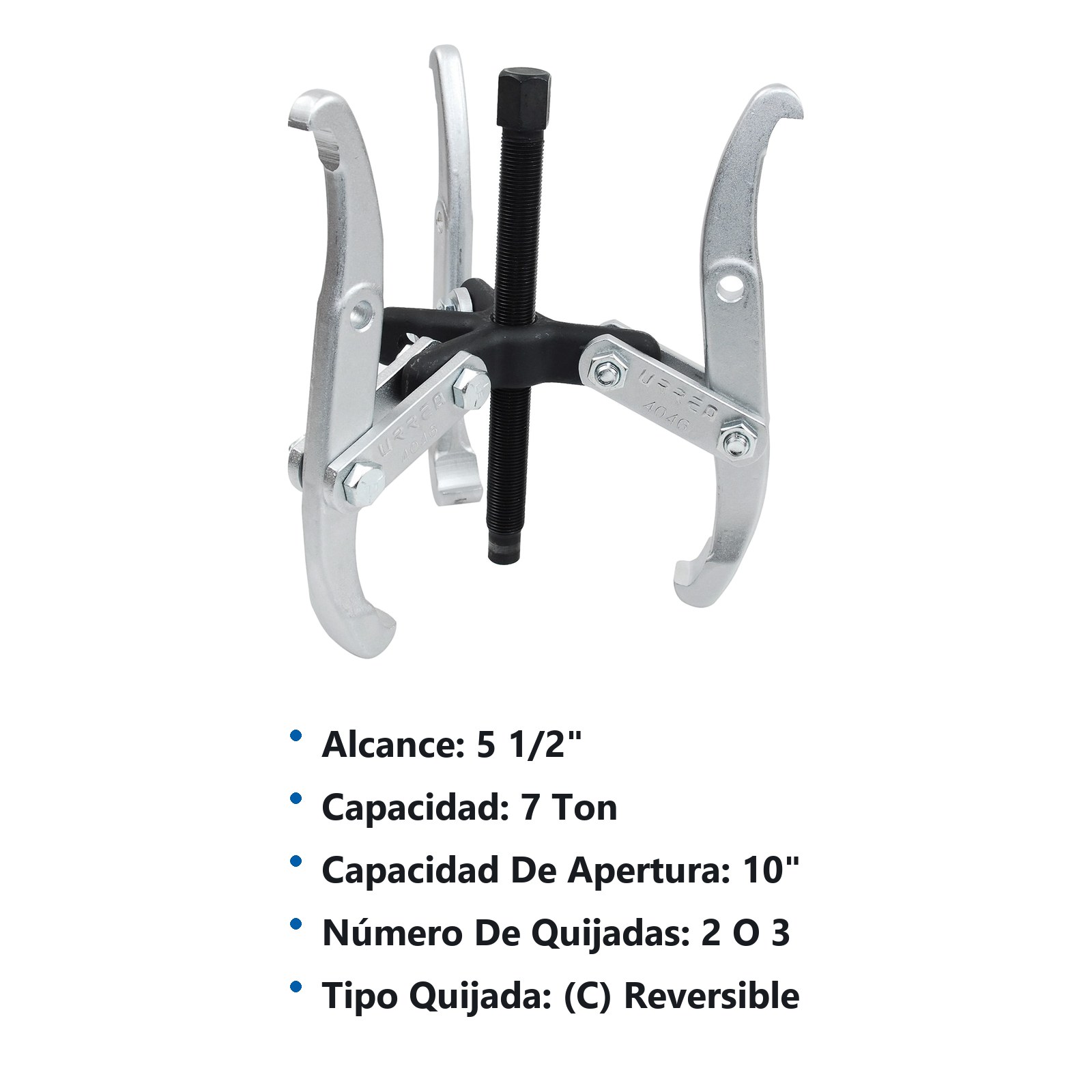 Extractor reversible 2 o 3 quijadas tipo "C" 7 ton, 2 posiciones Urrea - Imagen 3