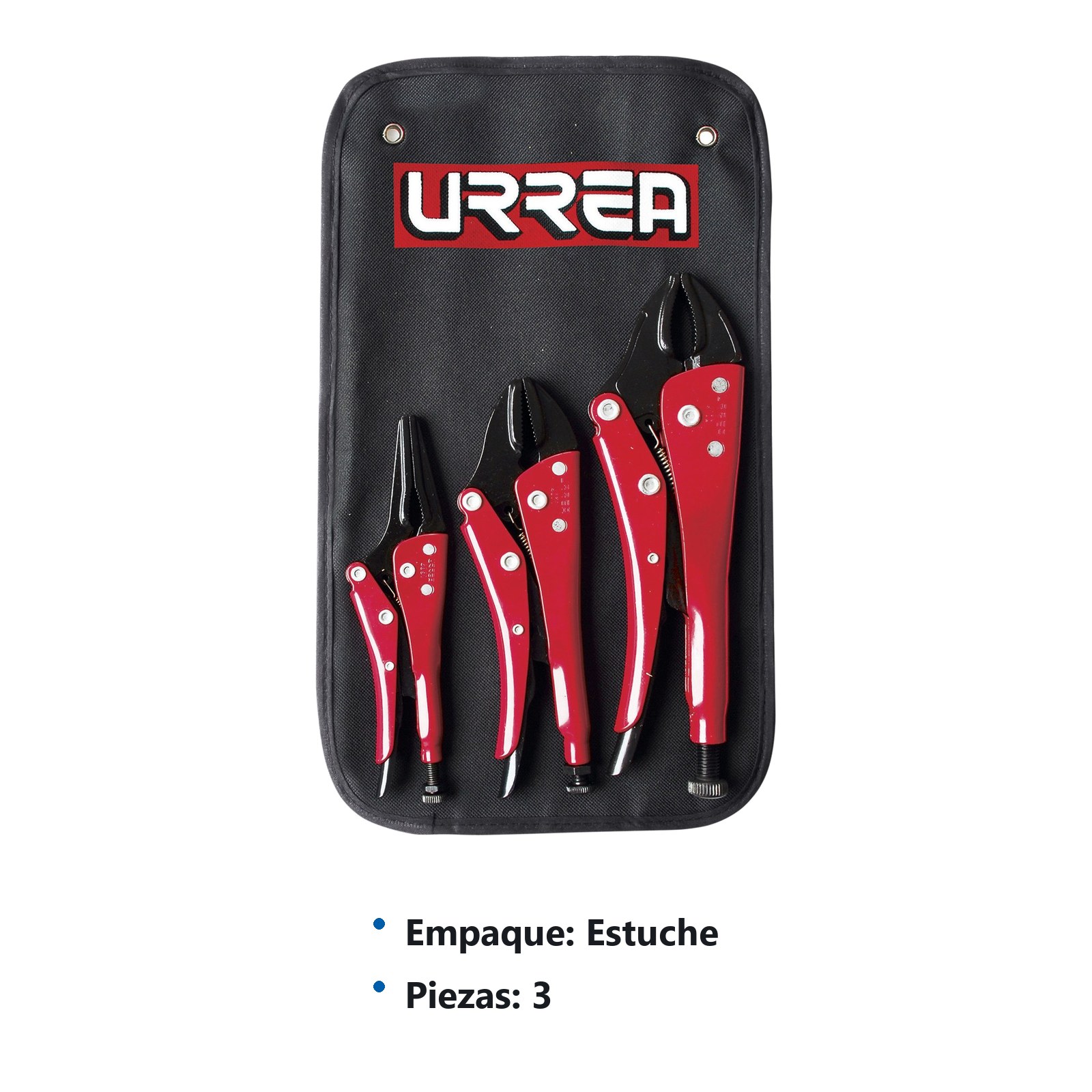 Juego de pinzas de presión, 3 piezas Urrea - Imagen 3