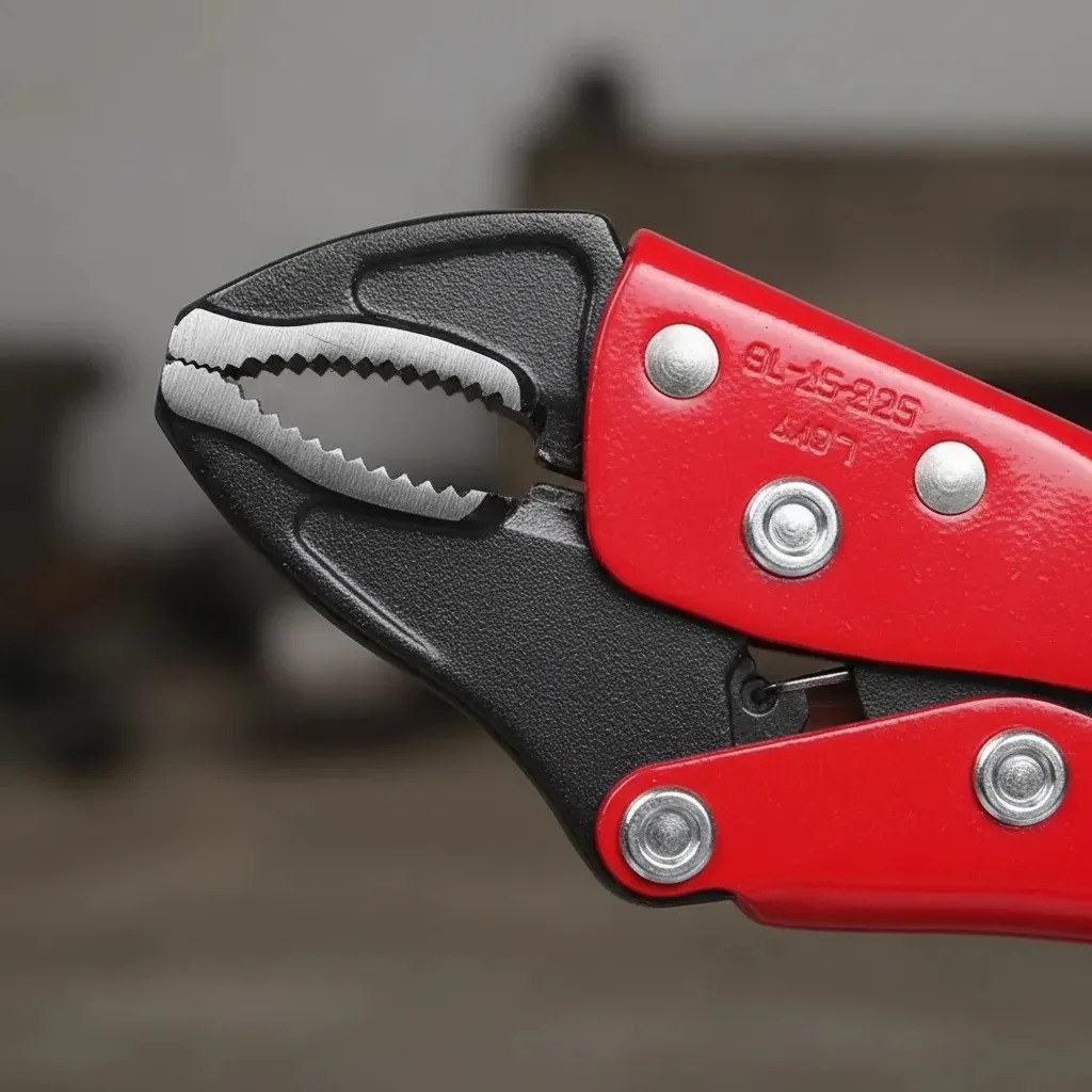 Pinza de presión de 9-1/4" quijada curva con corta alambre Urrea - Imagen 3