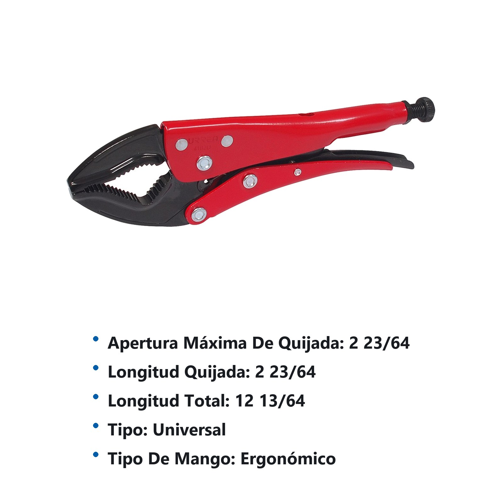 Pinza de presión de 12-13/64" quijada universal Urrea - Imagen 3
