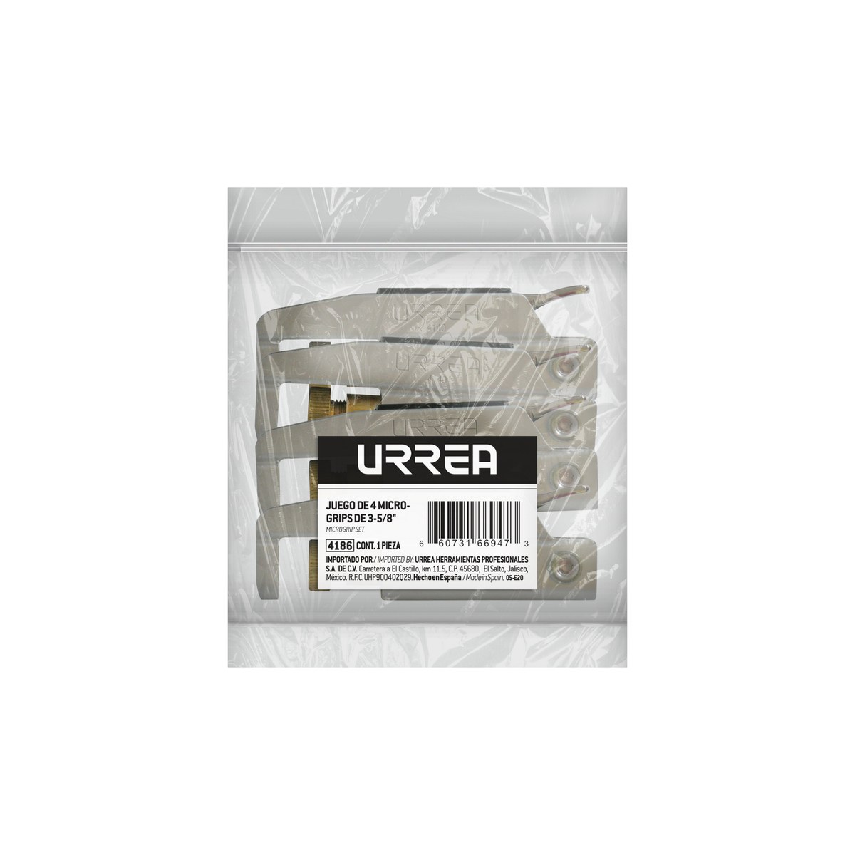 Juego de micro grip 3-5/8", 4 piezas Urrea - Imagen 2