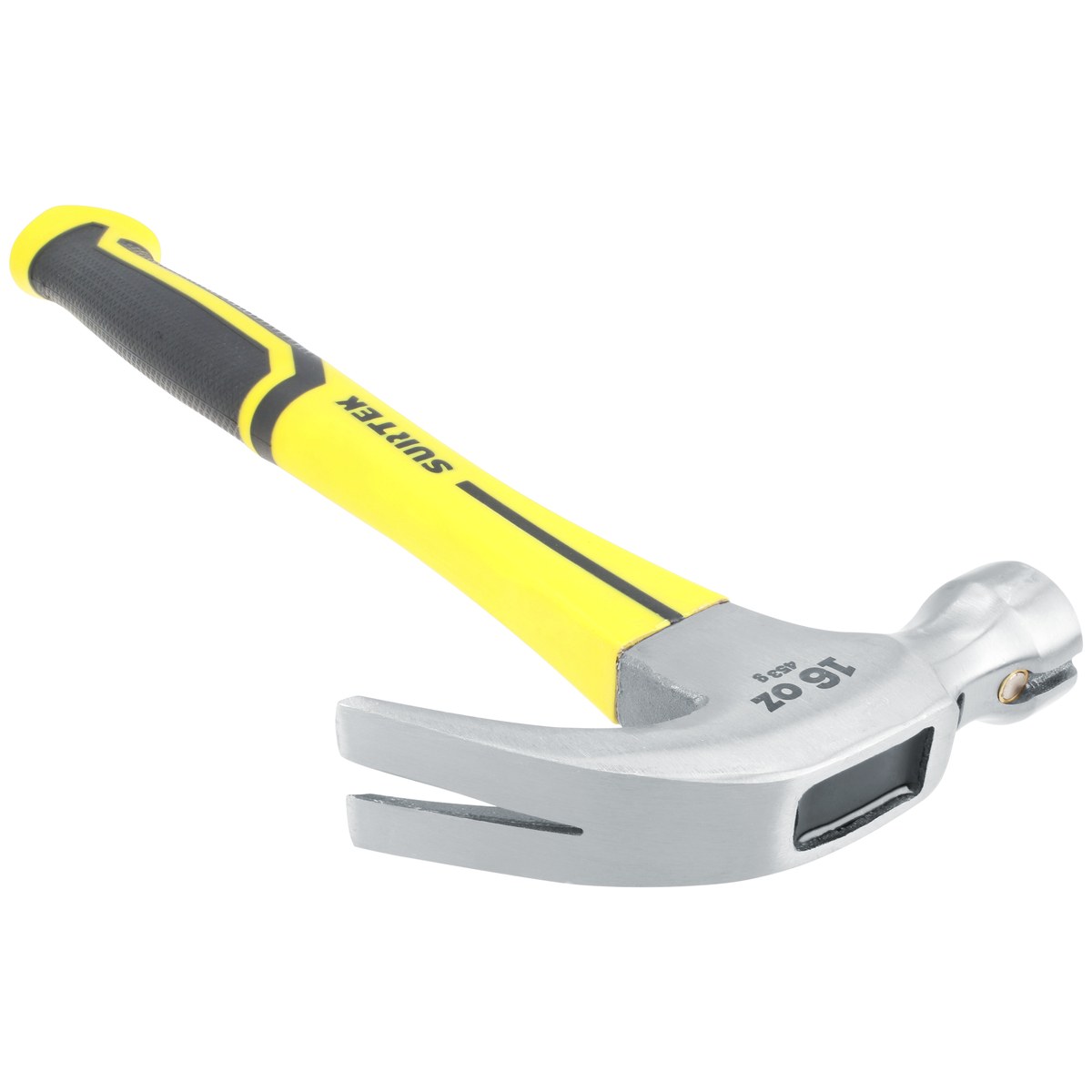 Martillo de uña curva con mango de fibra de vidrio de 14", 16 oz Surtek - Imagen 2