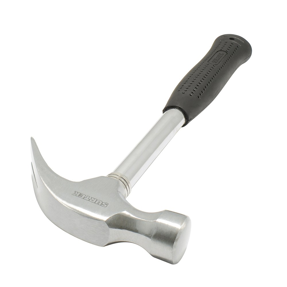 Martillo de uña curva con mango tubular de 13", 16 oz Surtek