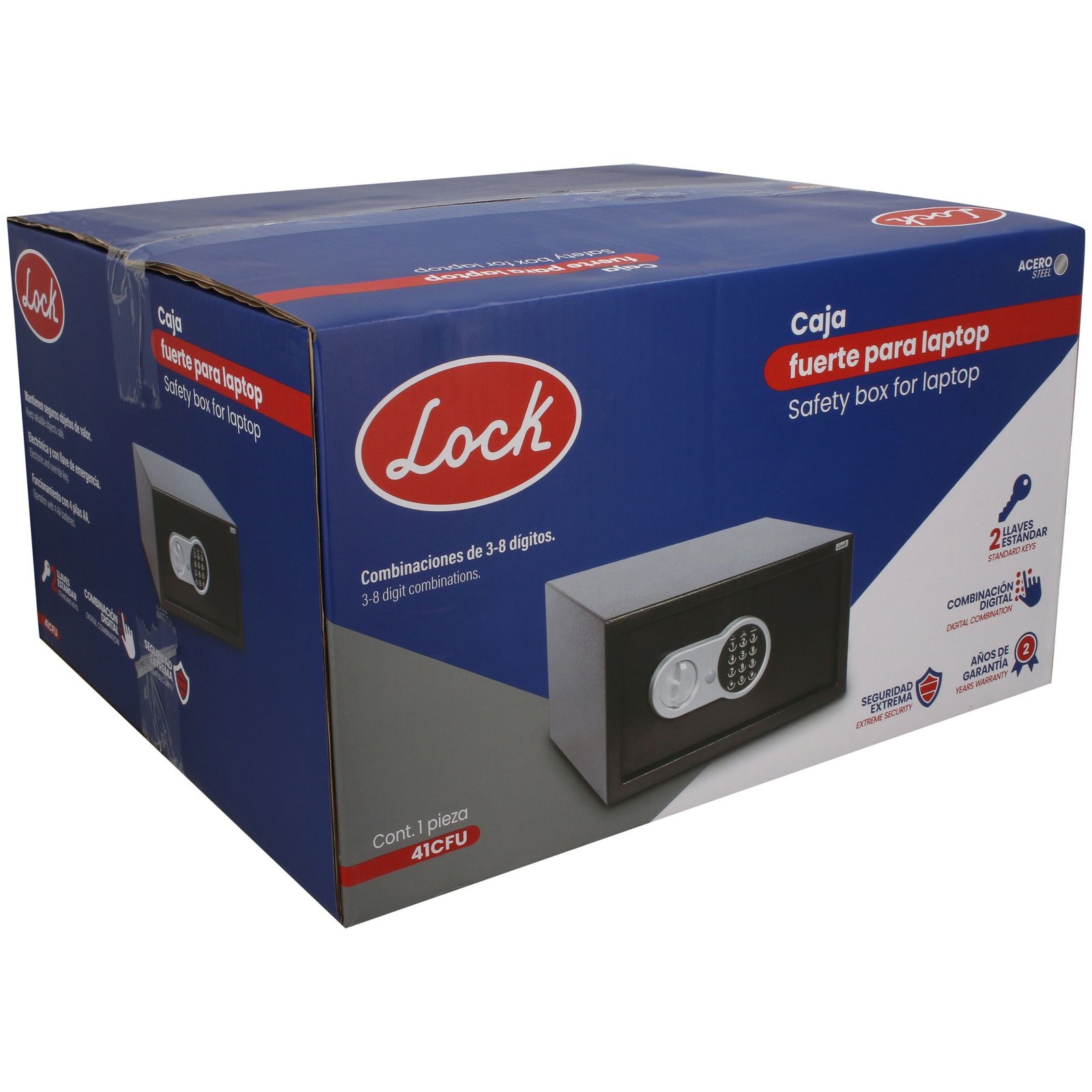 Caja fuerte metálica grande 41 cm, para laptop Lock - Imagen 3