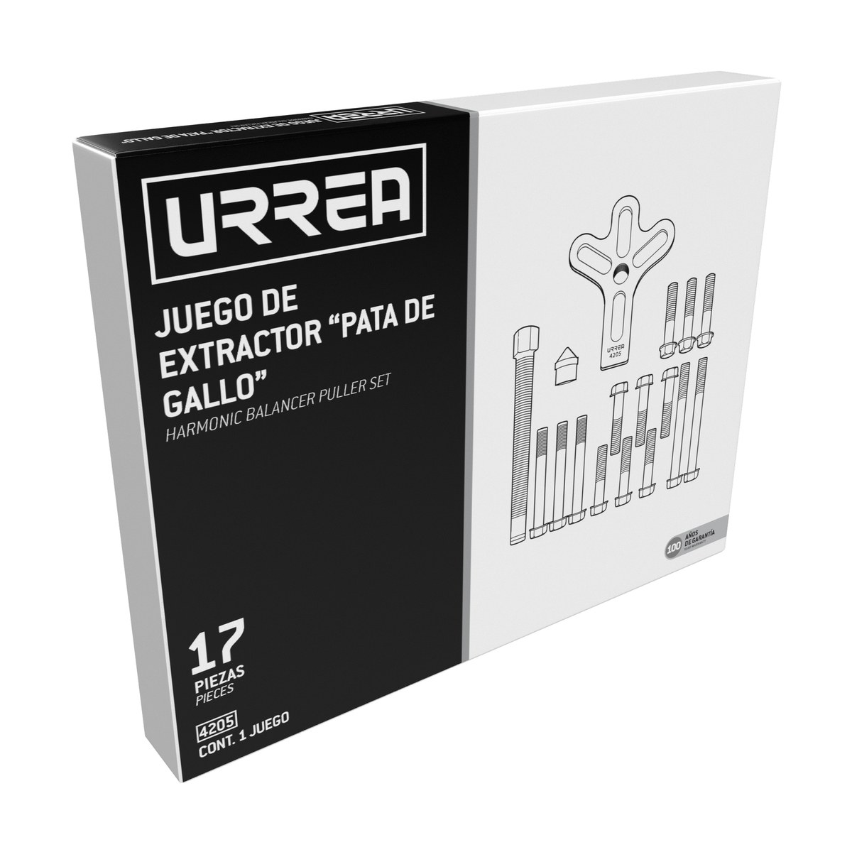Juego de extractor automotriz de volante tipo "C", 17 piezas Urrea - Imagen 2