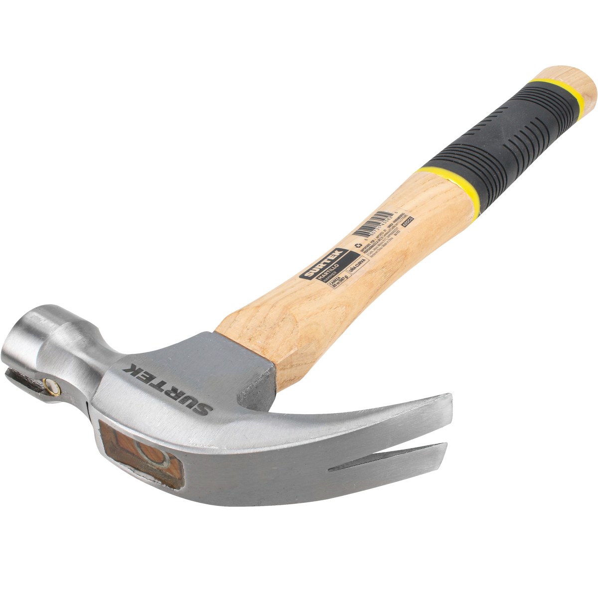 Martillo de uña recta pulido con mango de madera, 20 oz Surtek - Imagen 2