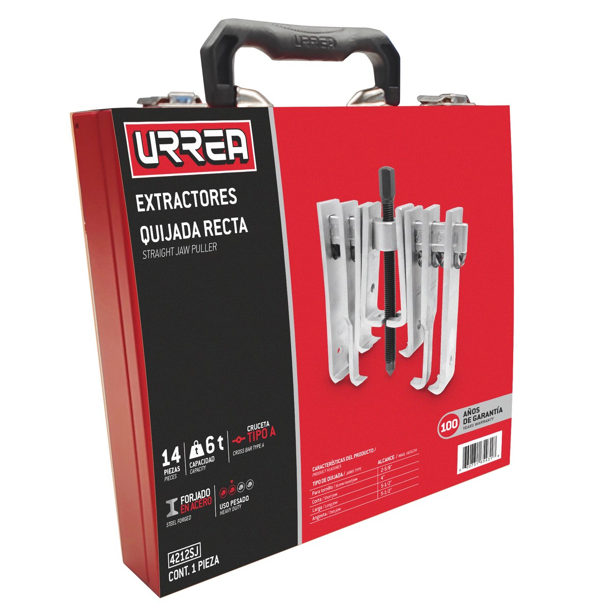 Extractor quijada recta tipo "A" 6 ton, 14 piezas Urrea - Imagen 2